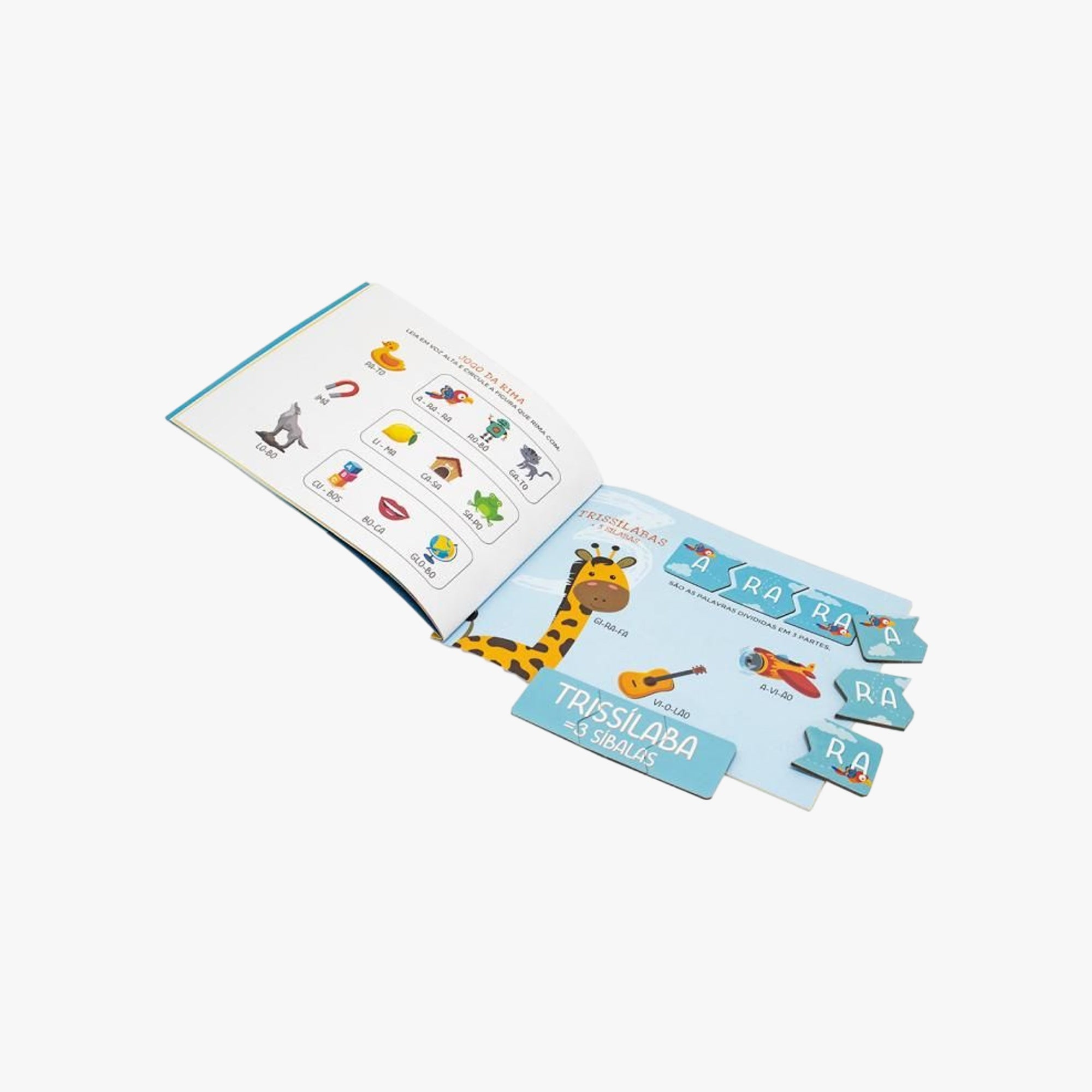 Kit Educativo Sílabas Livro e Quebra-Cabeça