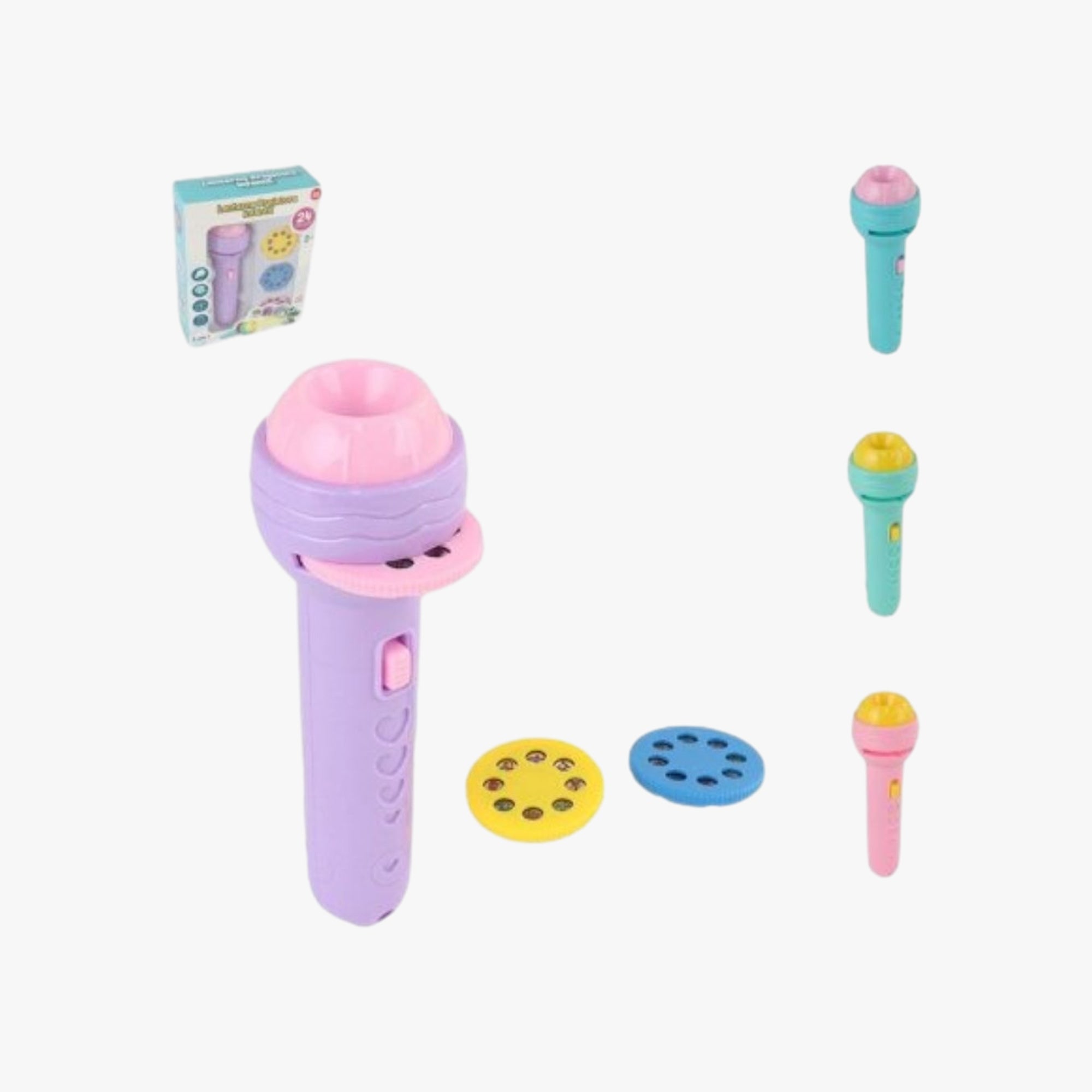 Brinquedo Infantil Projetor Lanterna 2 em 1