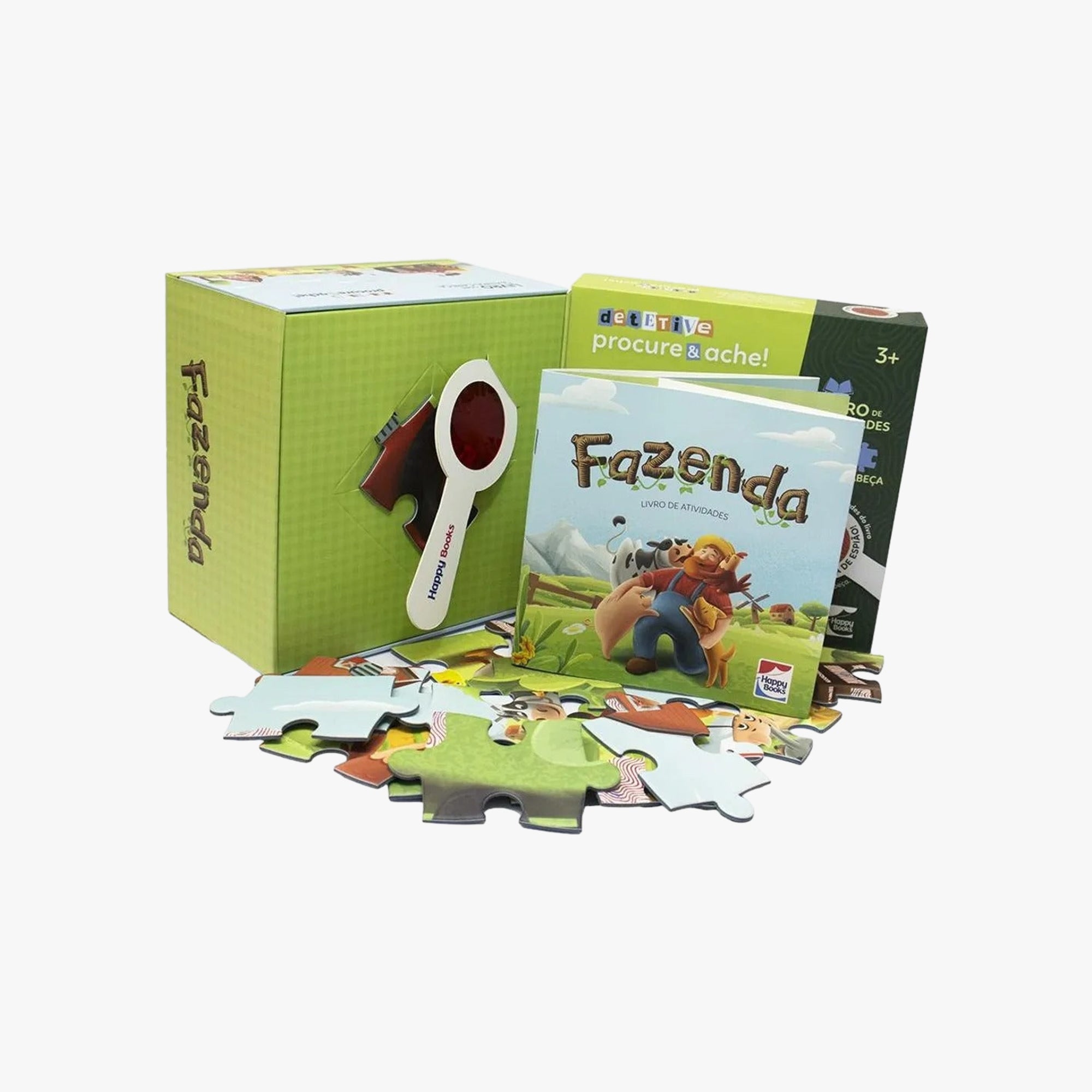 KIT Livro e Quebra-Cabeça - Procure e ache! Fazenda