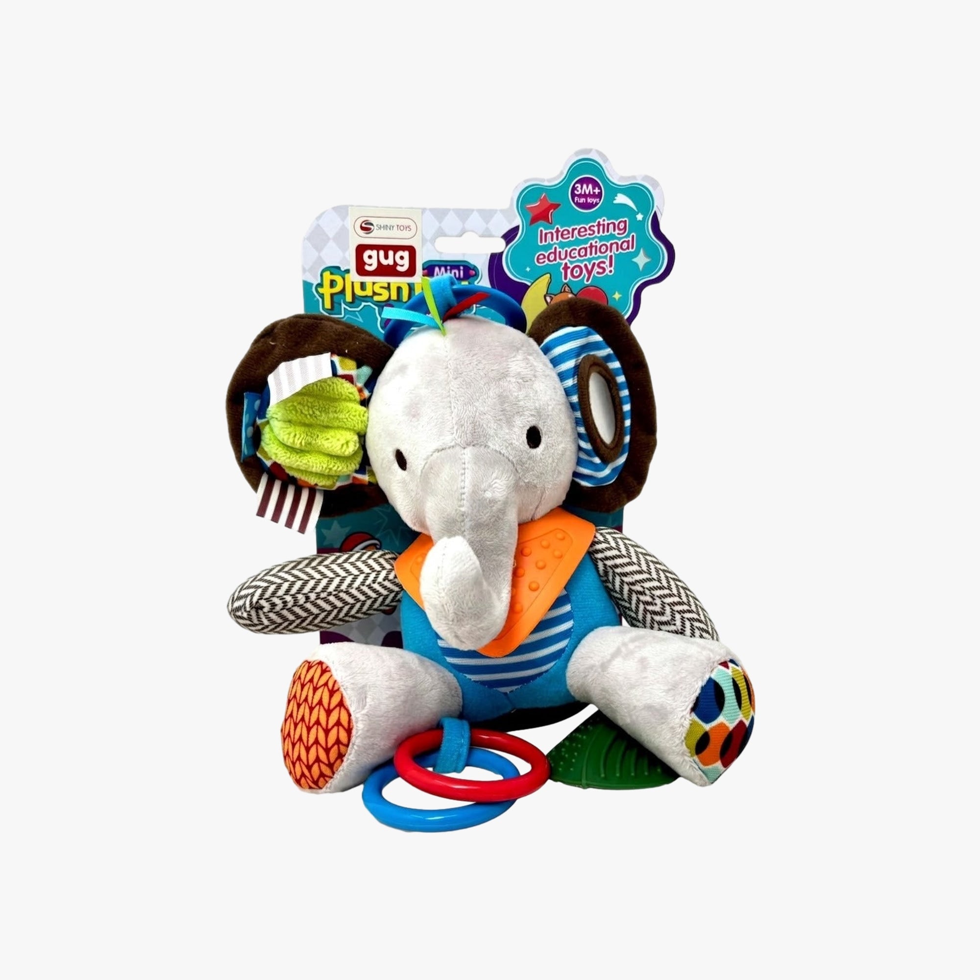 Brinquedo Pelúcia Sensorial Elefante