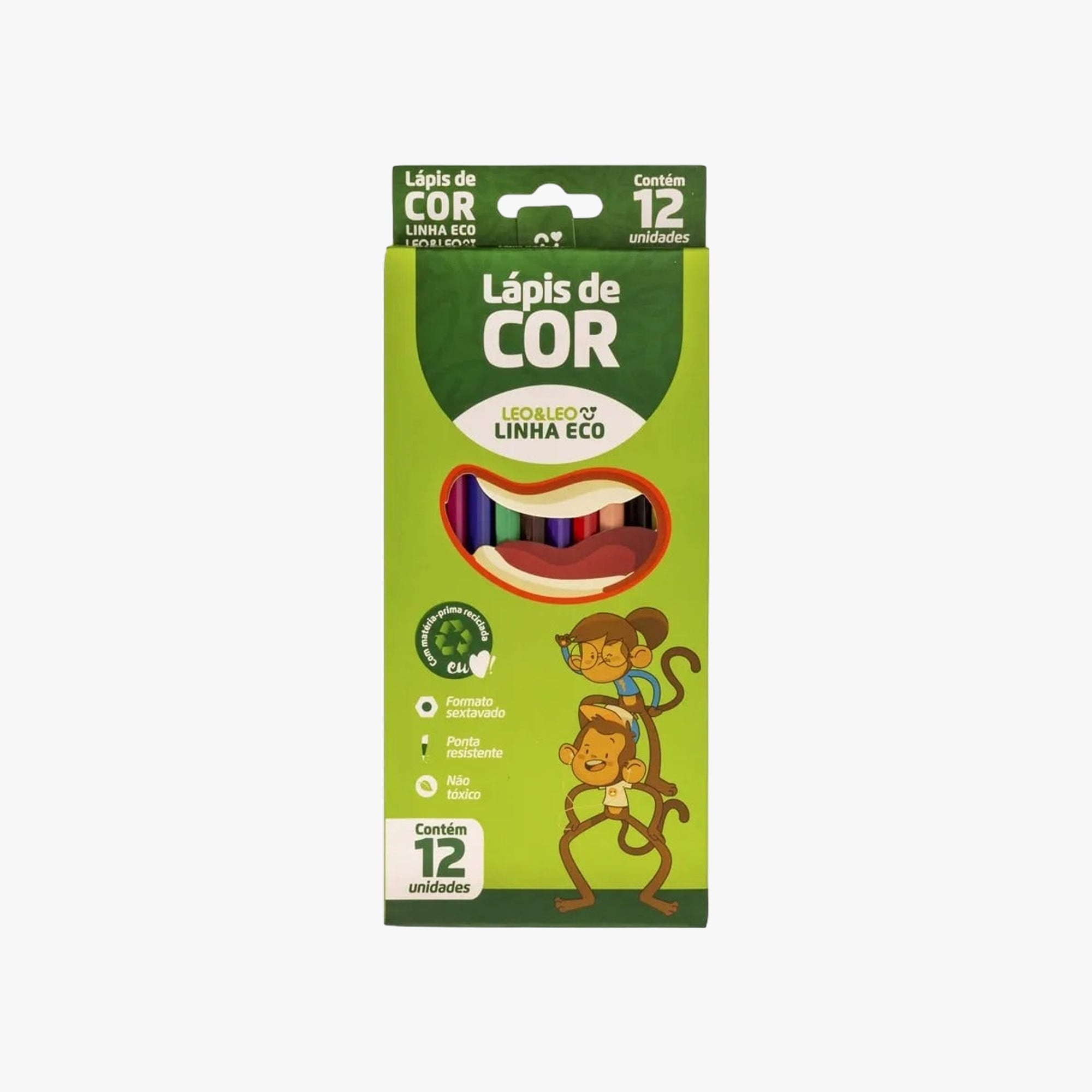 Lápis de Cor Infantil Linha Eco 12 Cores
