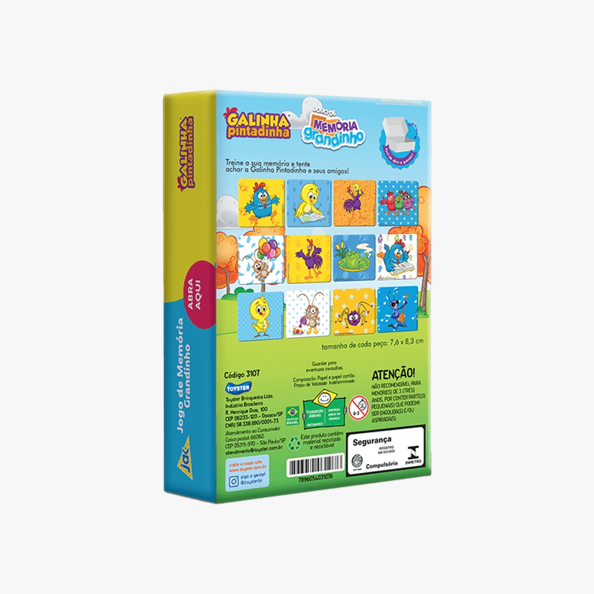 Jogo da Memória Grandinho Galinha Pintadinha