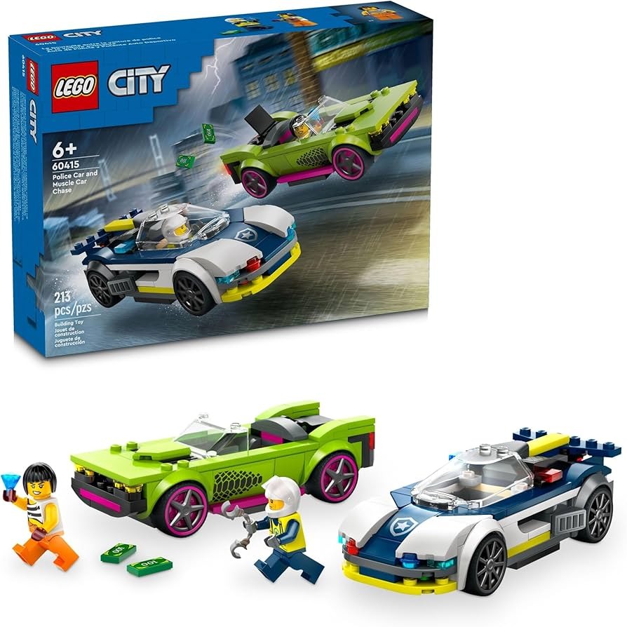 Lego Perseguição de Carro da Policia e Muscle Car