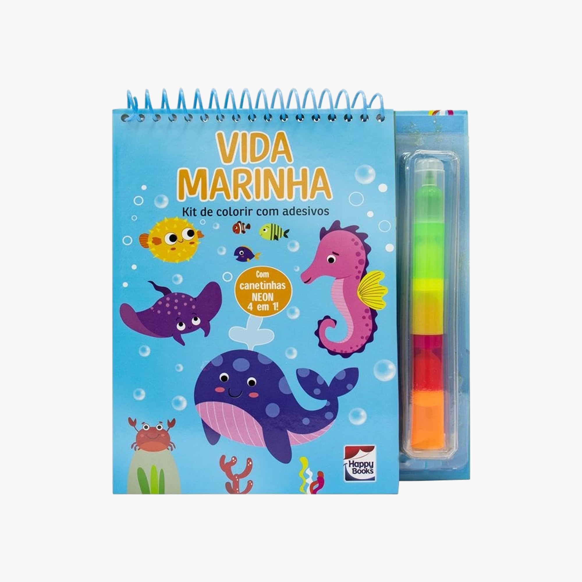 Livro de colorir Canetinha Vida Marinha
