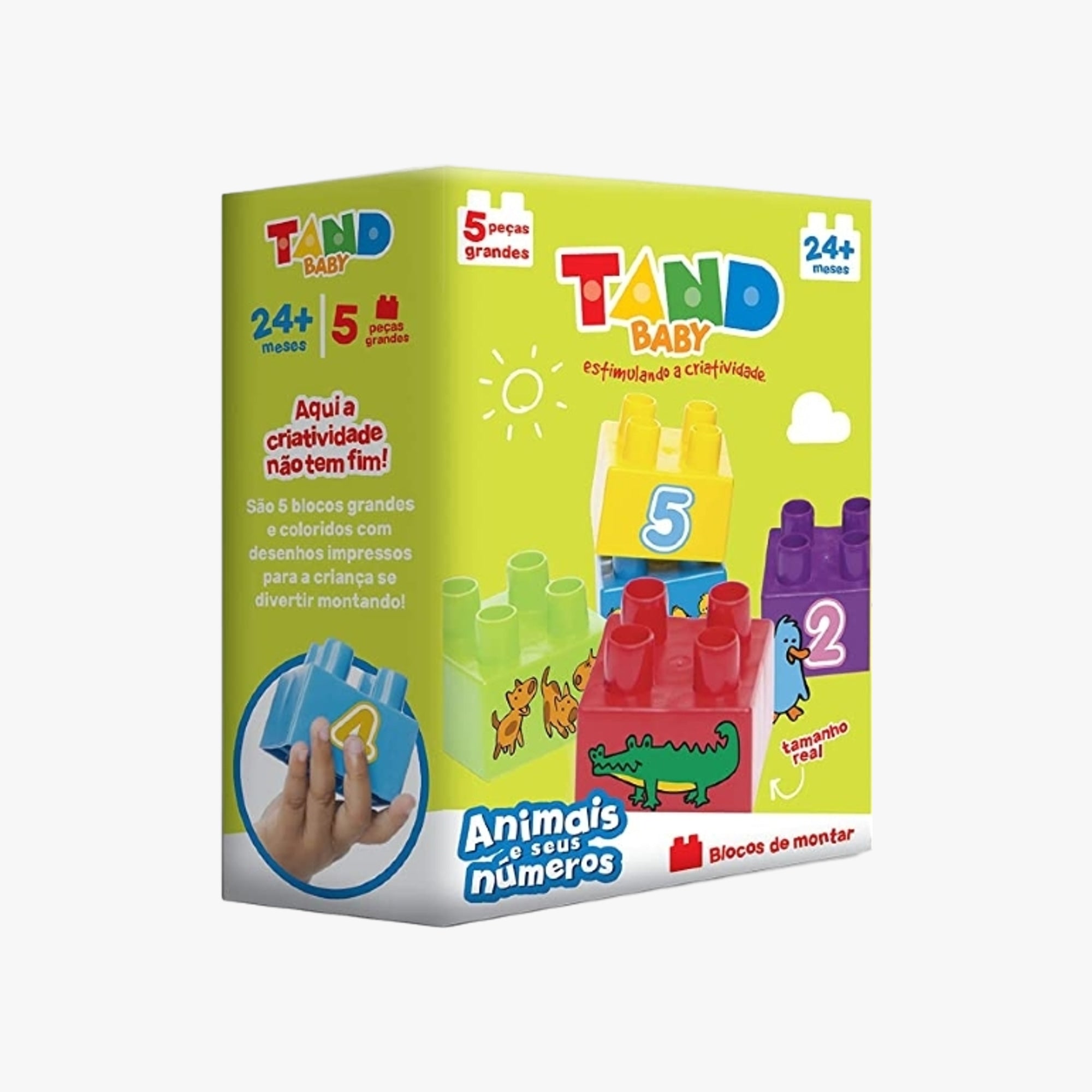 Blocos de Montar Tand Baby Animais e Seus Números