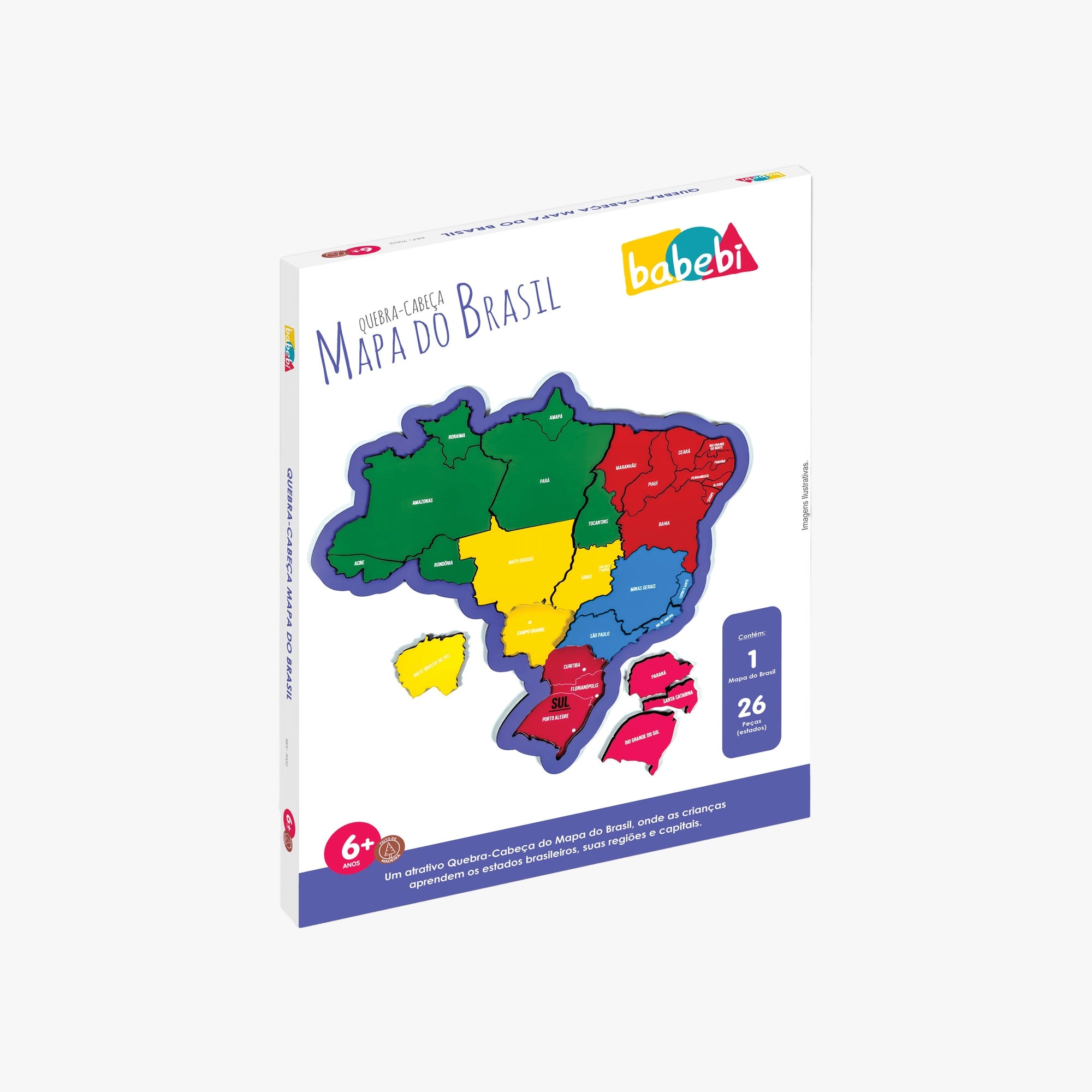 Quebra-Cabeça Educativo Mapa Brasil