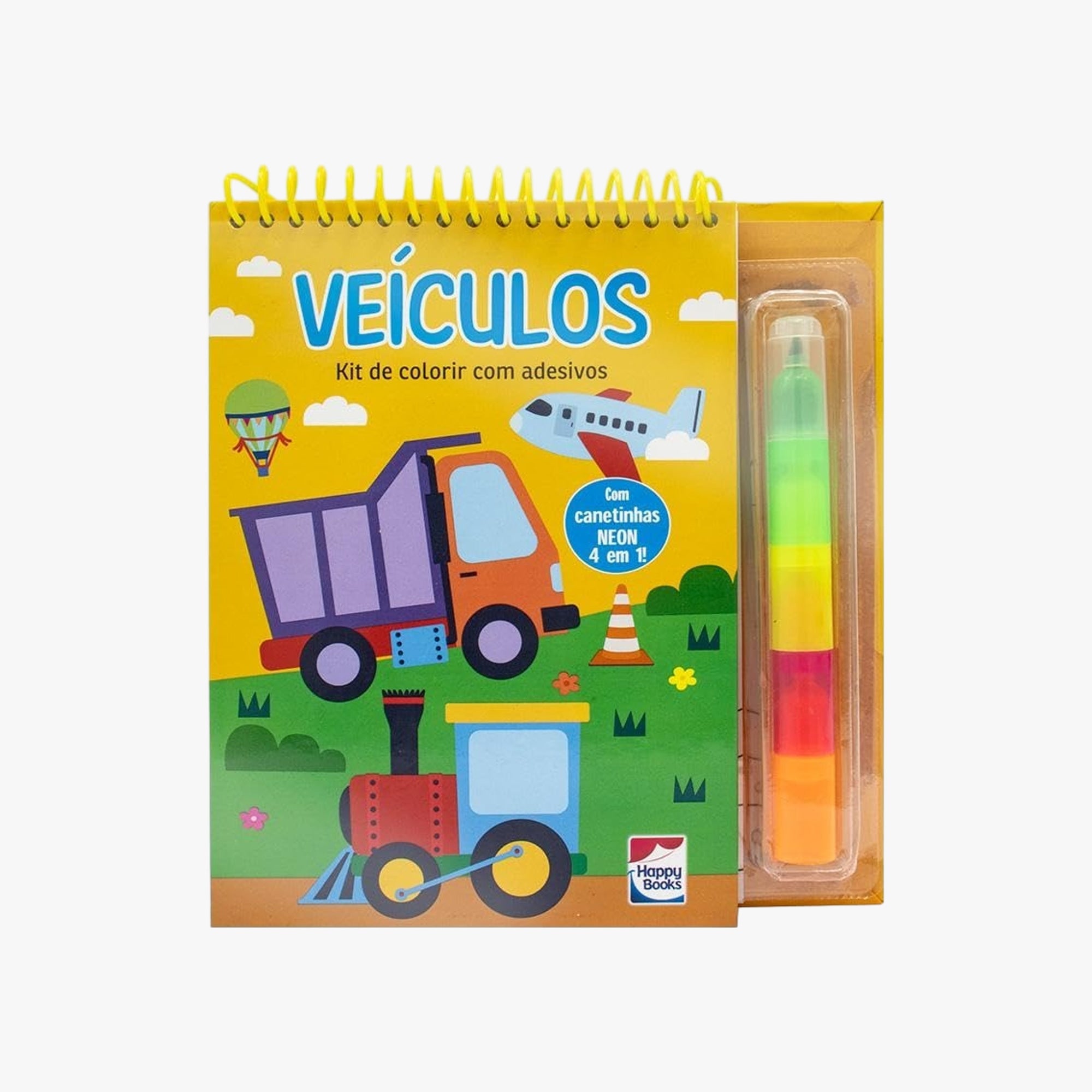Livro de colorir Canetinhas Vida Veículos