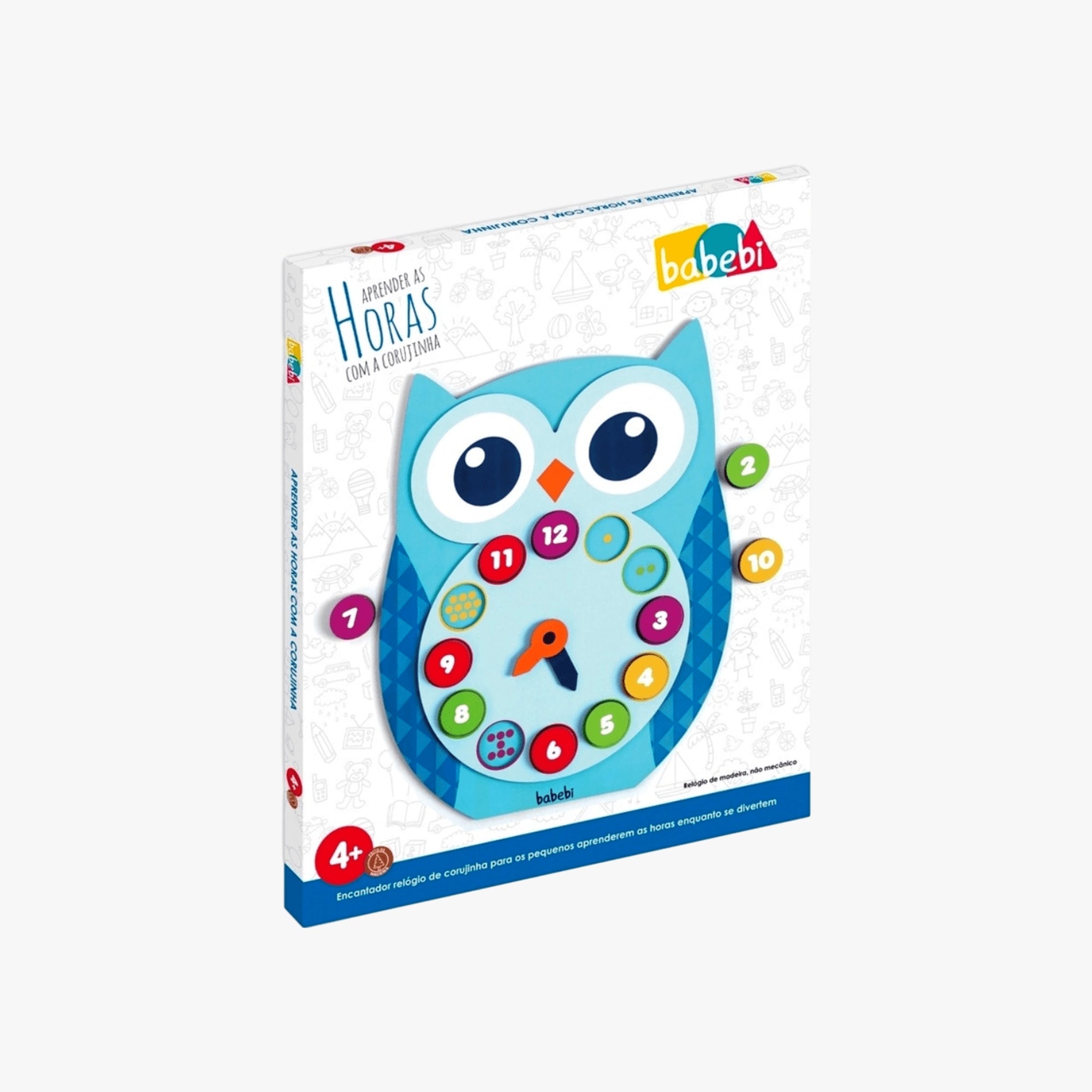 Brinquedo Educativo Aprendendo as Horas com a Corujinha