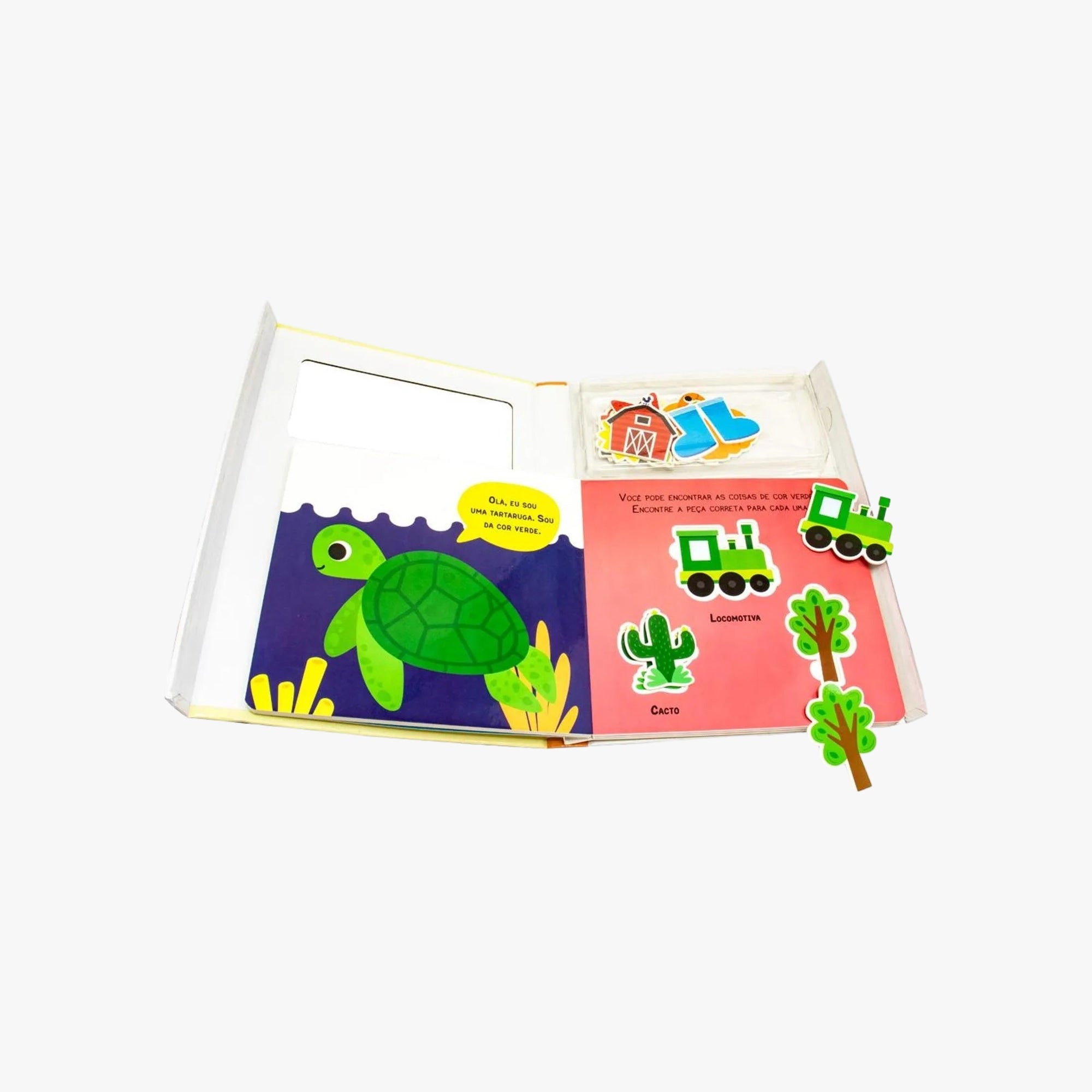 Livro Infantil Encaixe e Aprenda Cores
