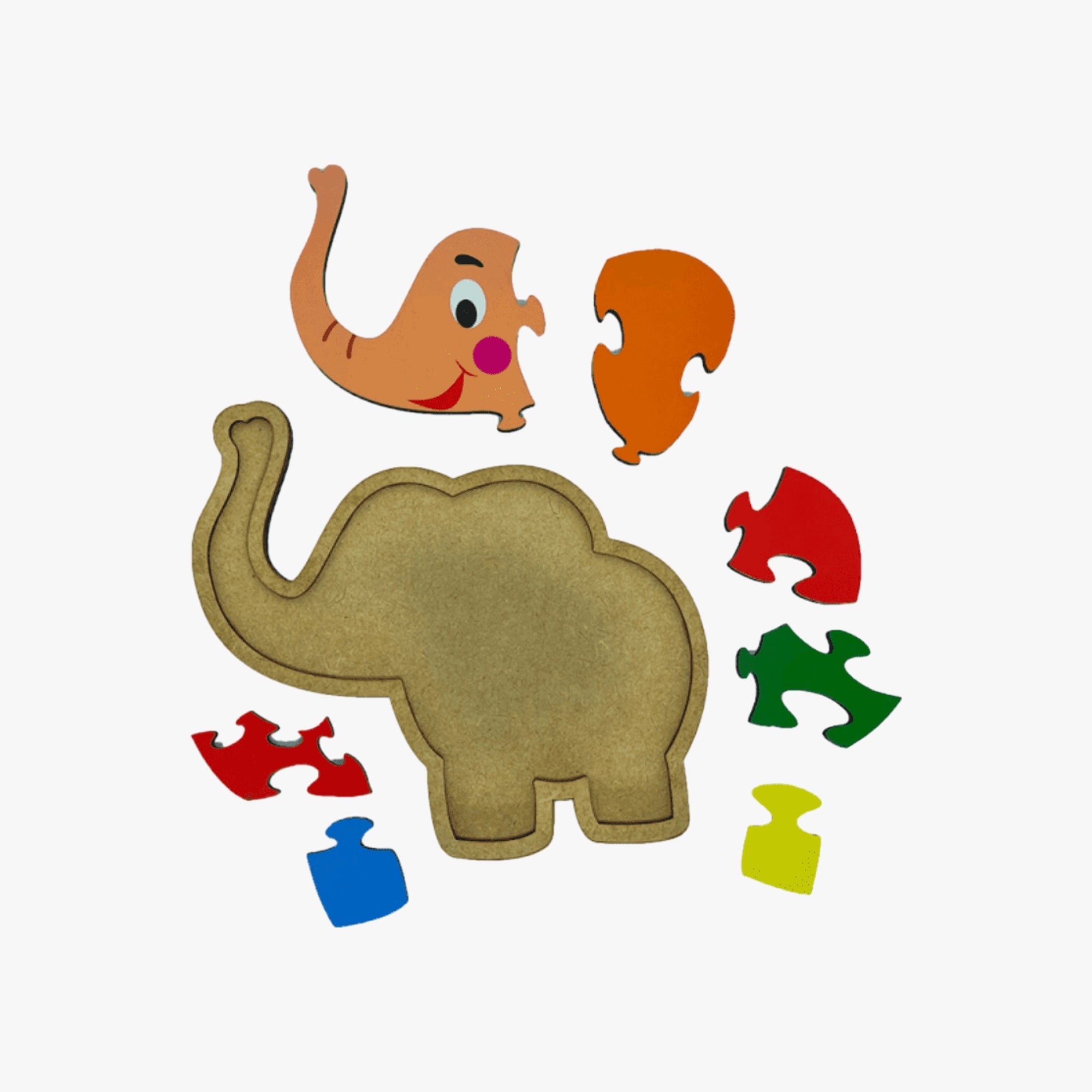 Quebra-Cabeça Elefante 7 Peças