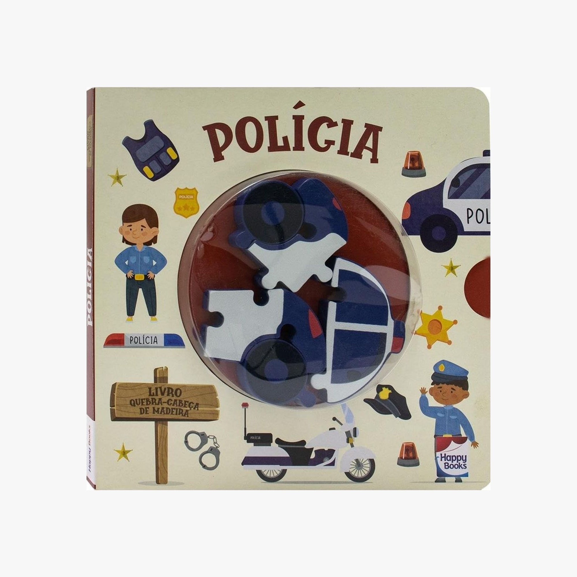 Livro Com Quebra-Cabeça Polícia