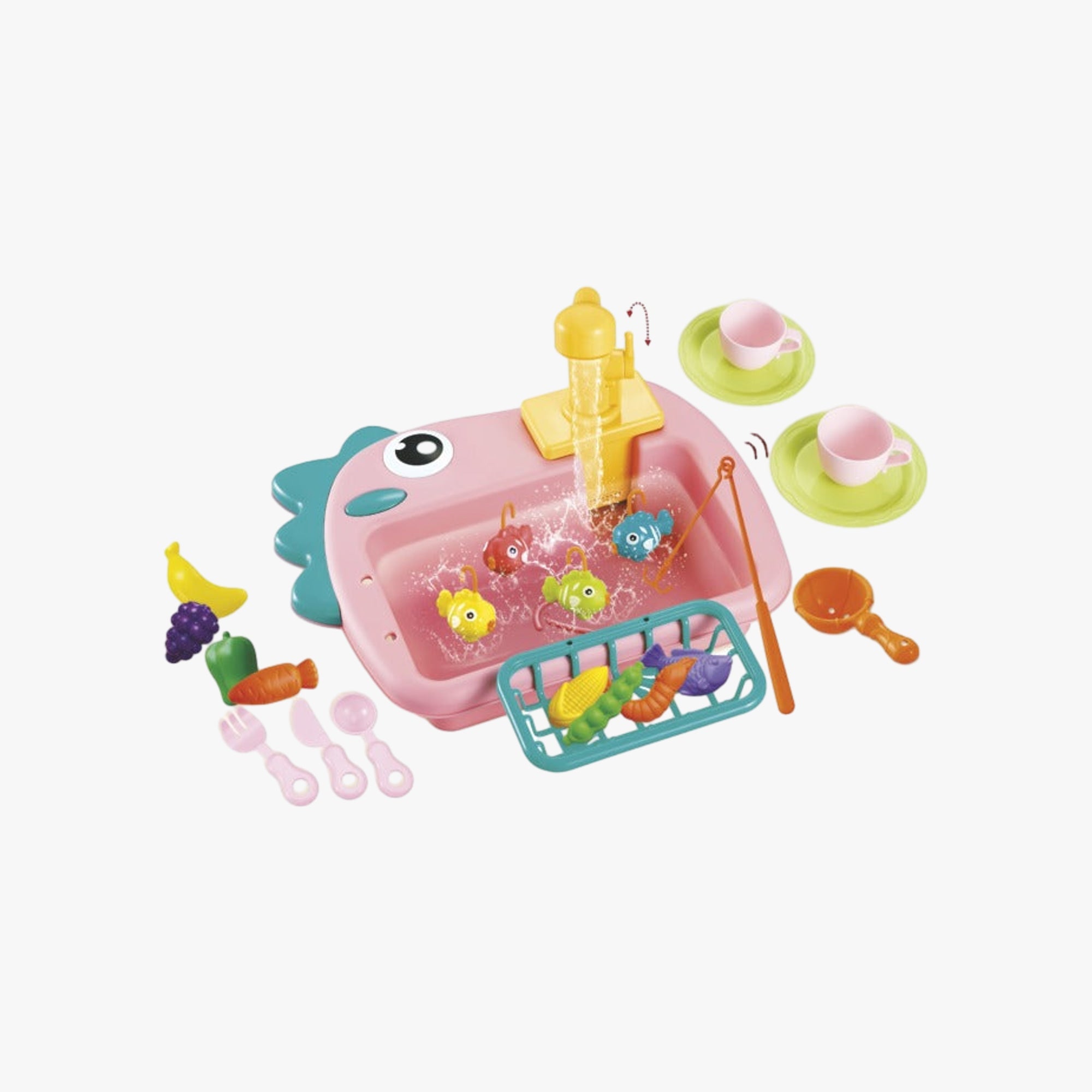 Brinquedo Infantil Dino Pia Rosa - Diversão com Água