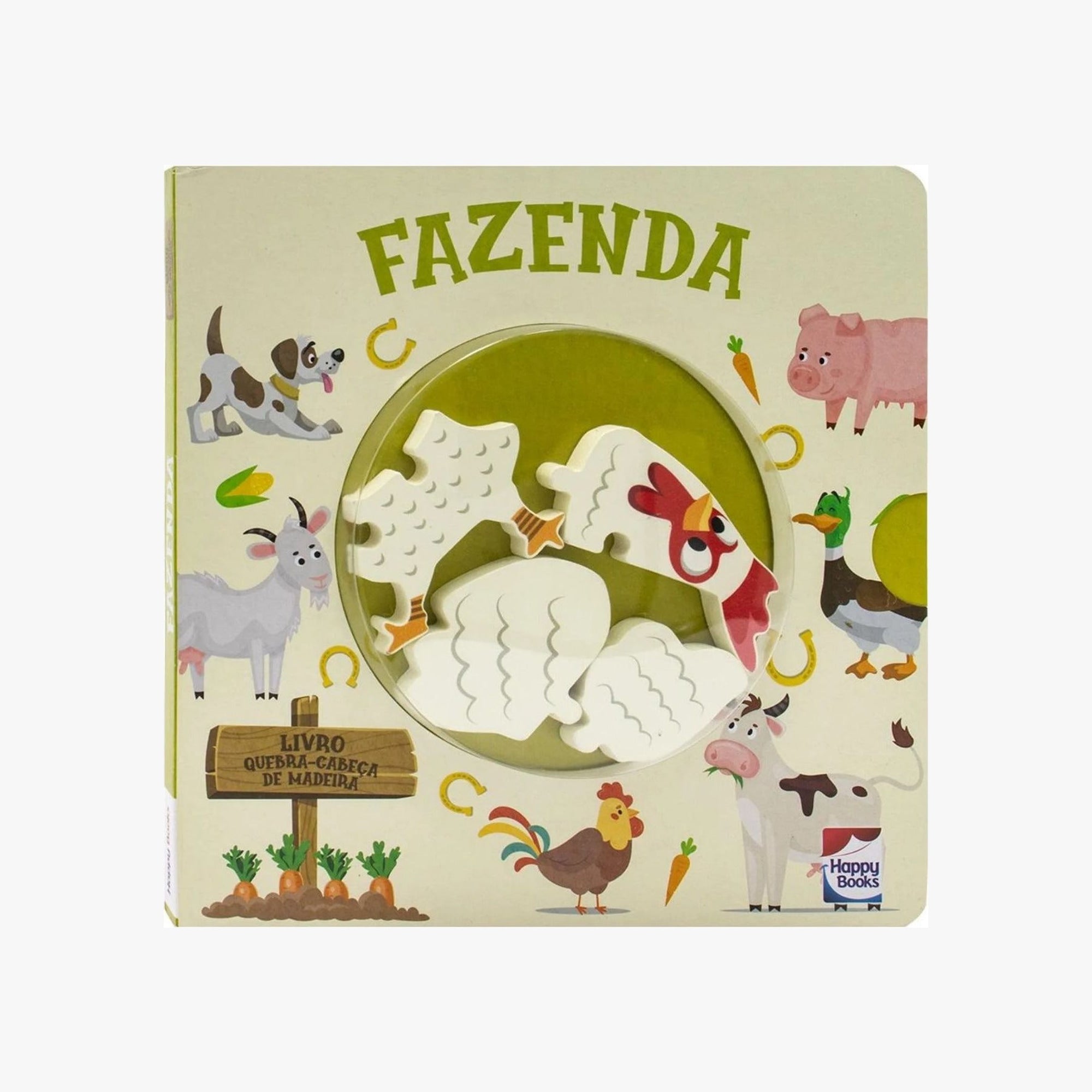 Livro Com Quebra-Cabeça Fazenda