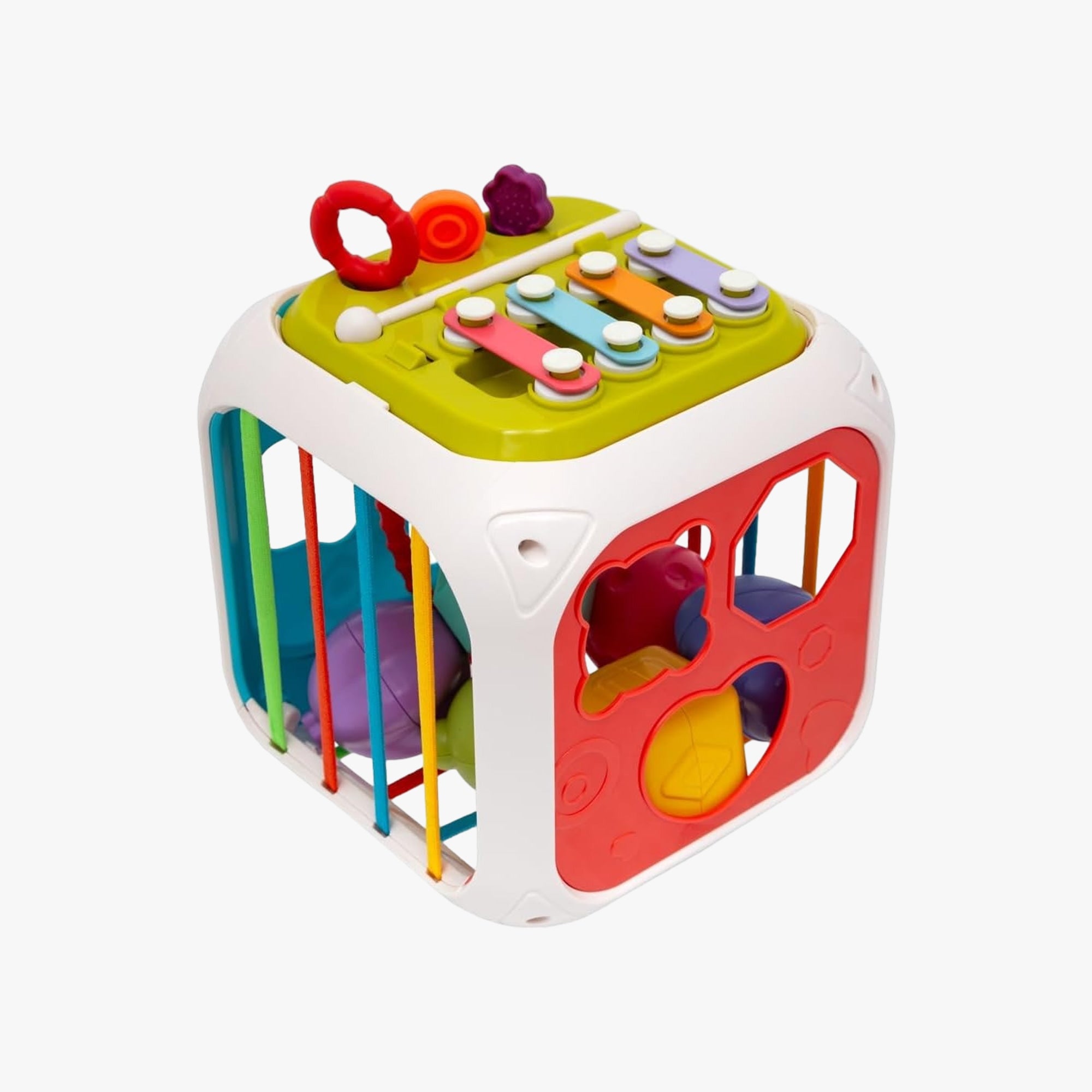 Cubo Multiatividades para Bebê com Formas e Encaixes