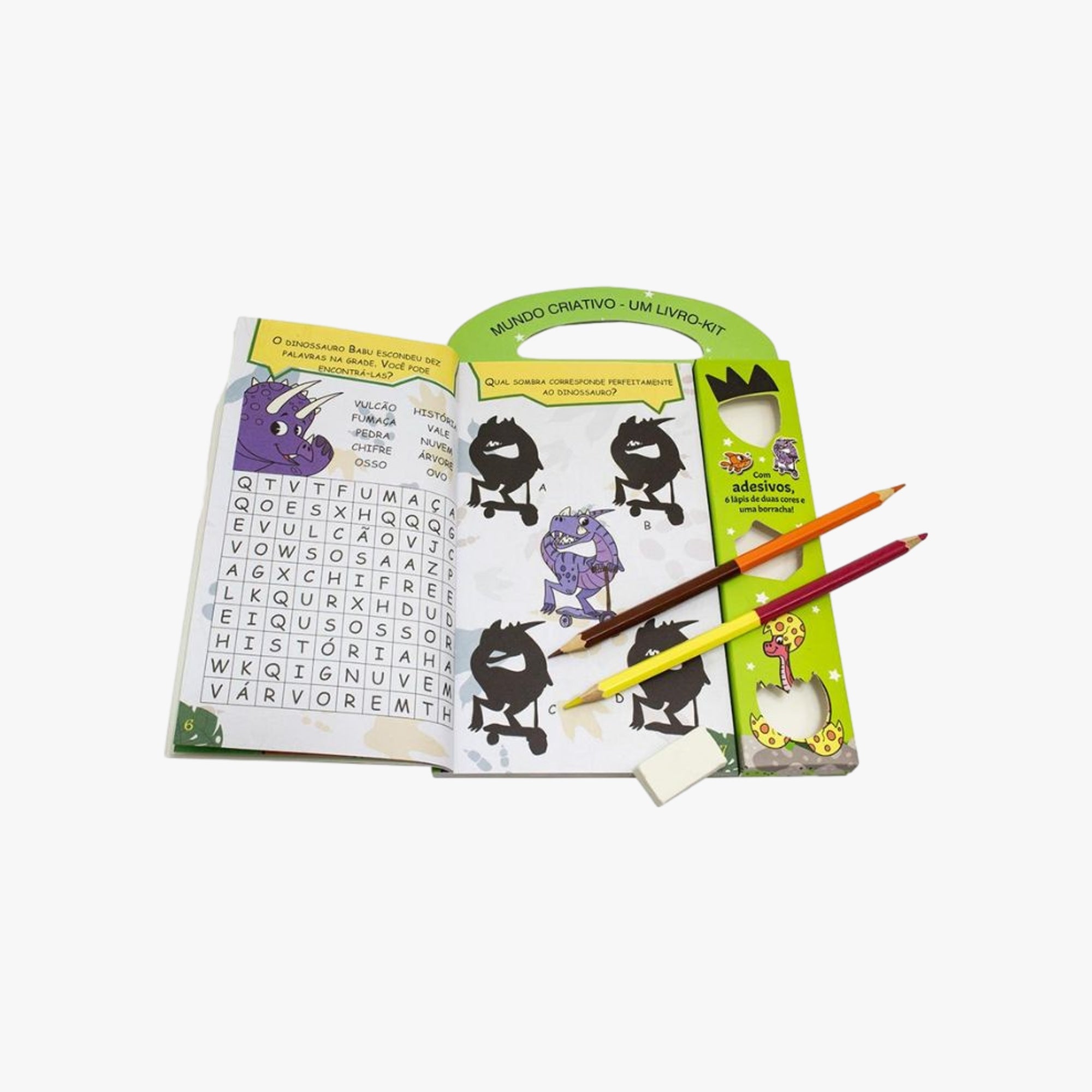 Kit Divertido de Atividades e Adesivos Mundo dos Dinossauros