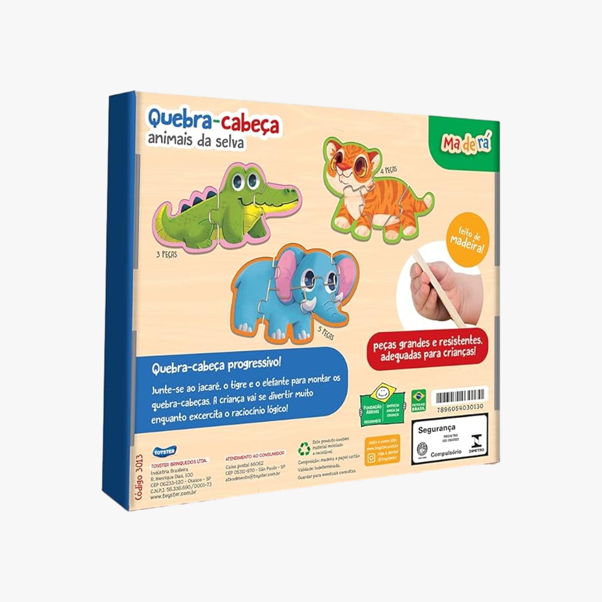 Quebra-Cabeça Infantil Animais da Selva