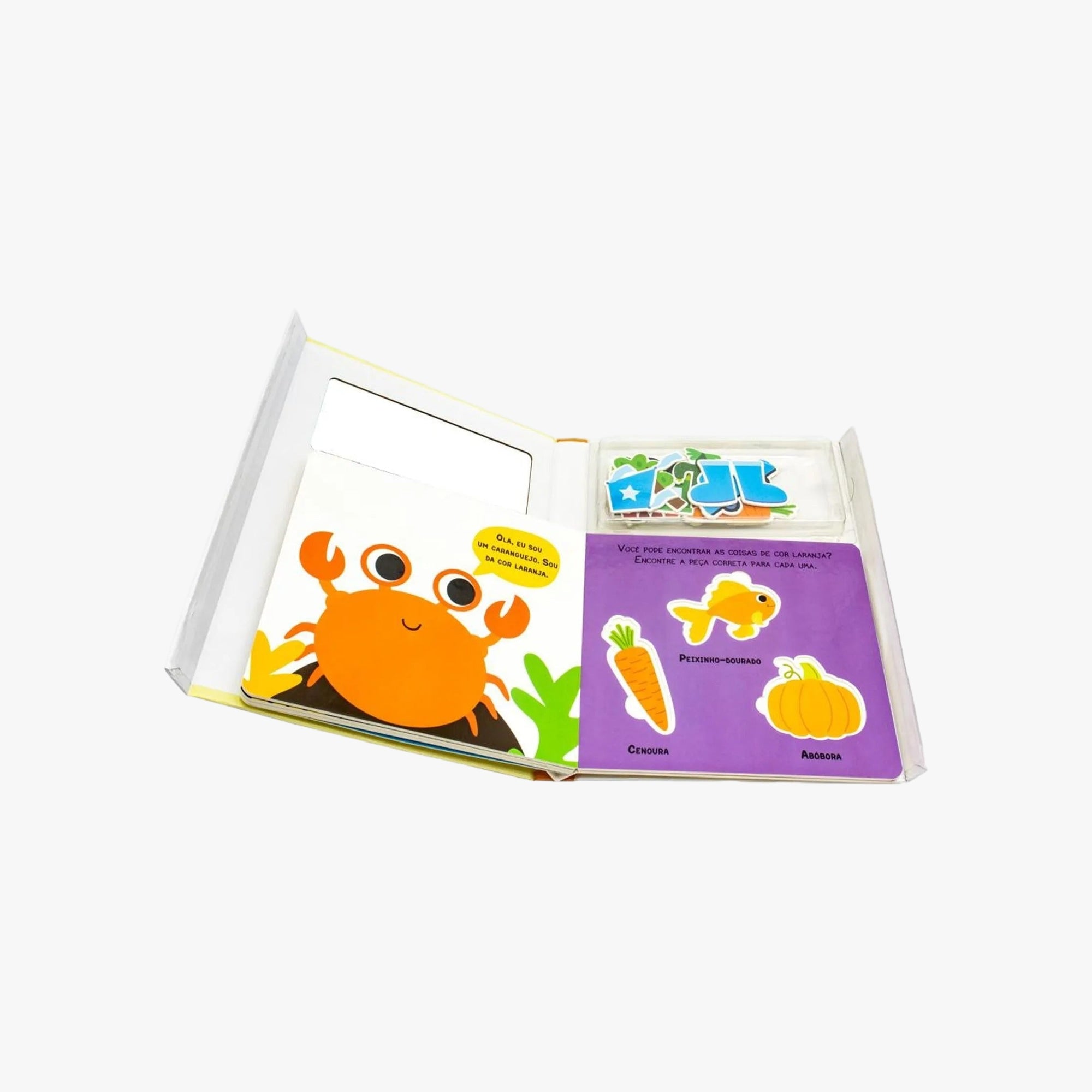 Livro Infantil Encaixe e Aprenda Cores