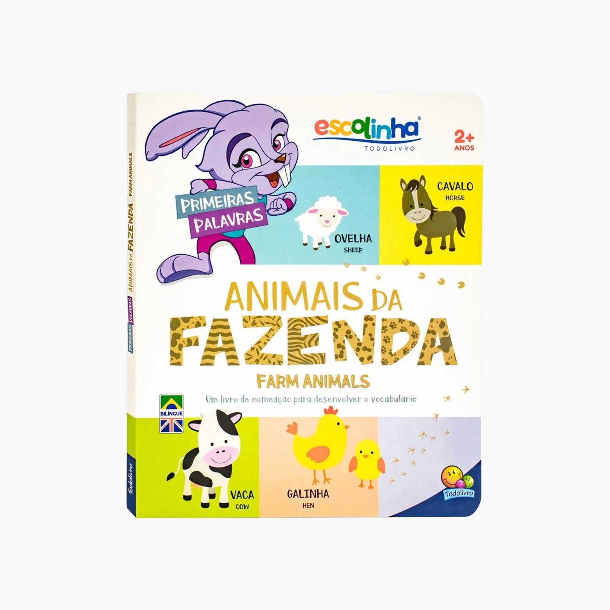 Livro Escolinha Primeiras Palavras: Animais da Fazenda