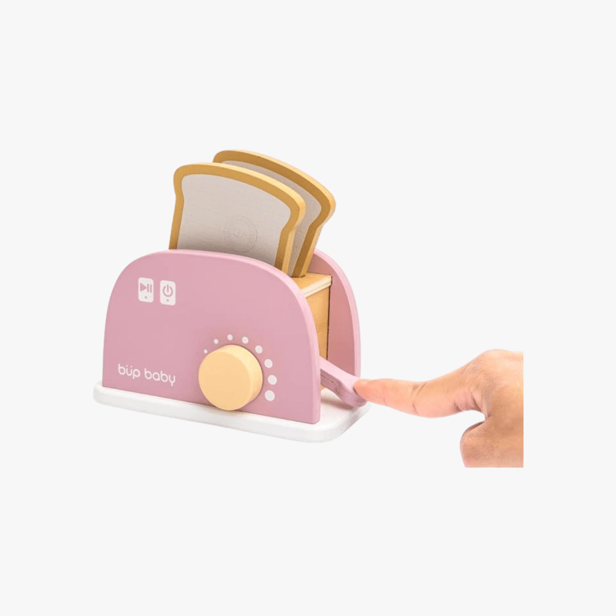 Brinquedo de Madeira Kit Torradeira Rosa
