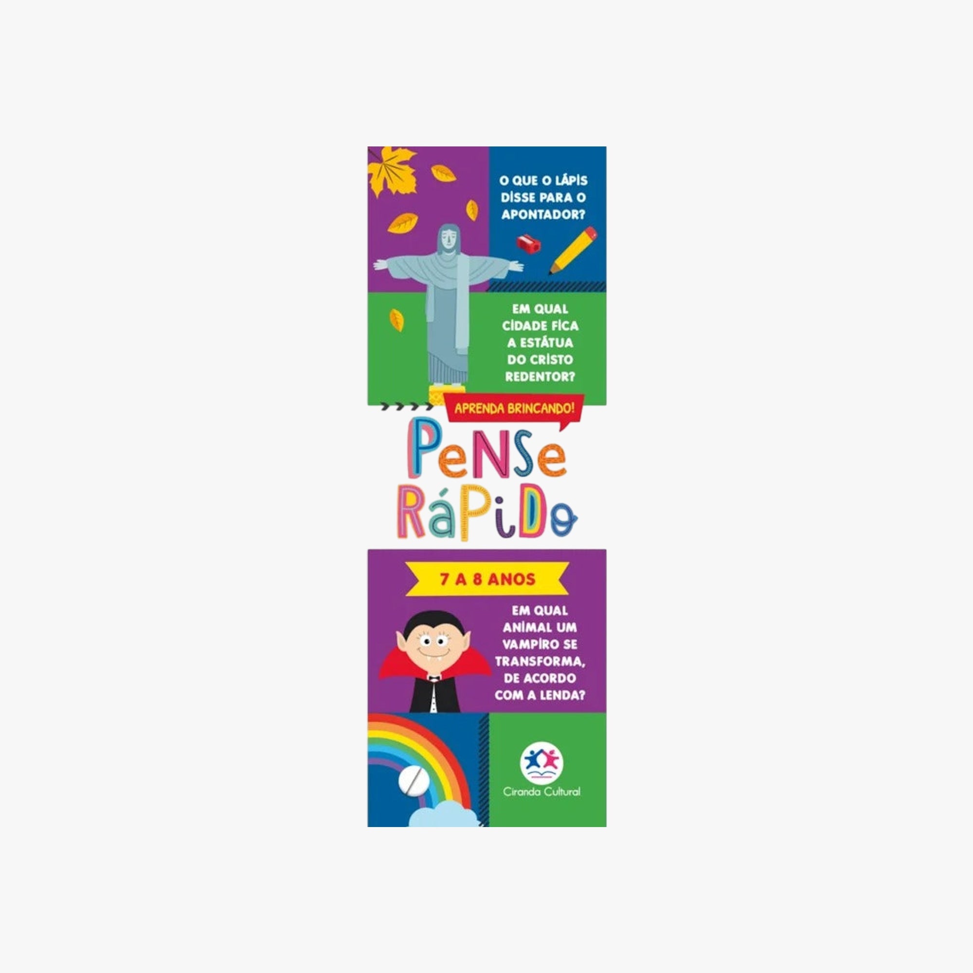 Livro Flash cards Pense Rápido  7 a 8 anos