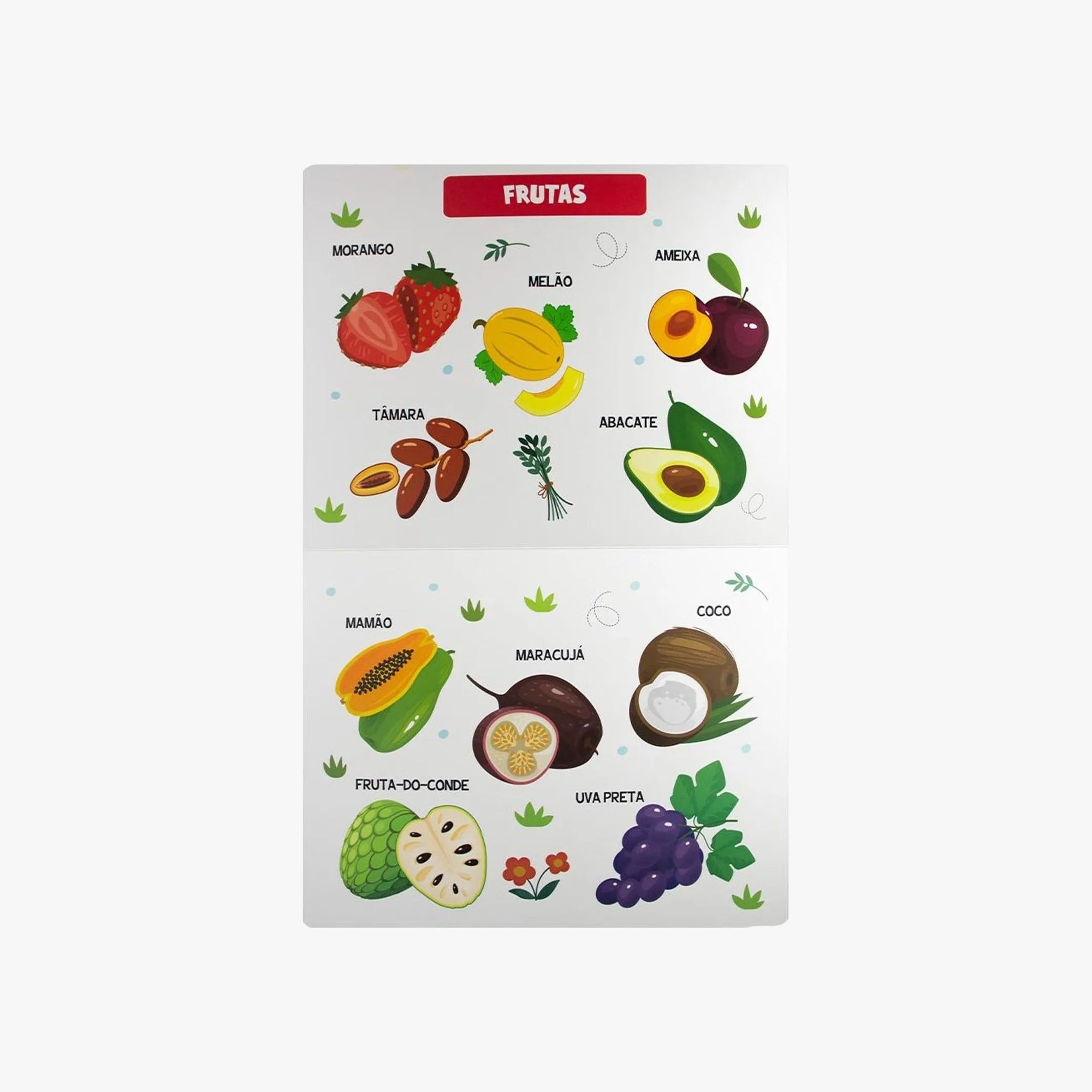 Livro-pad de Nomeação: Meus Primeiros Vegetais e Frutas