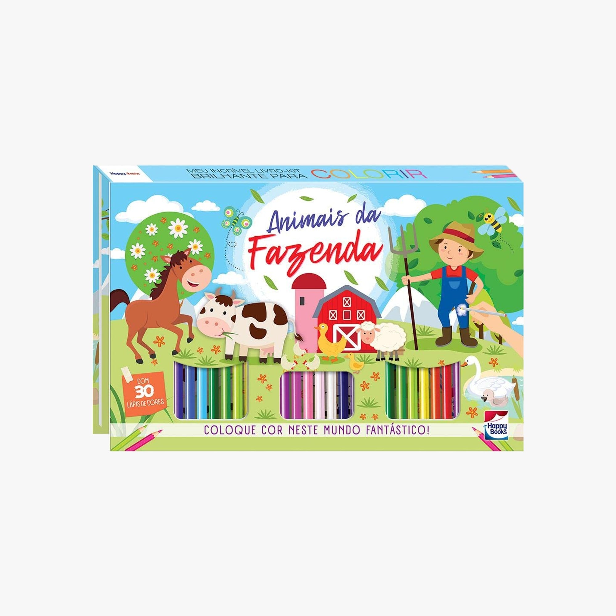 Livro Kit para Colorir Animais da Fazenda