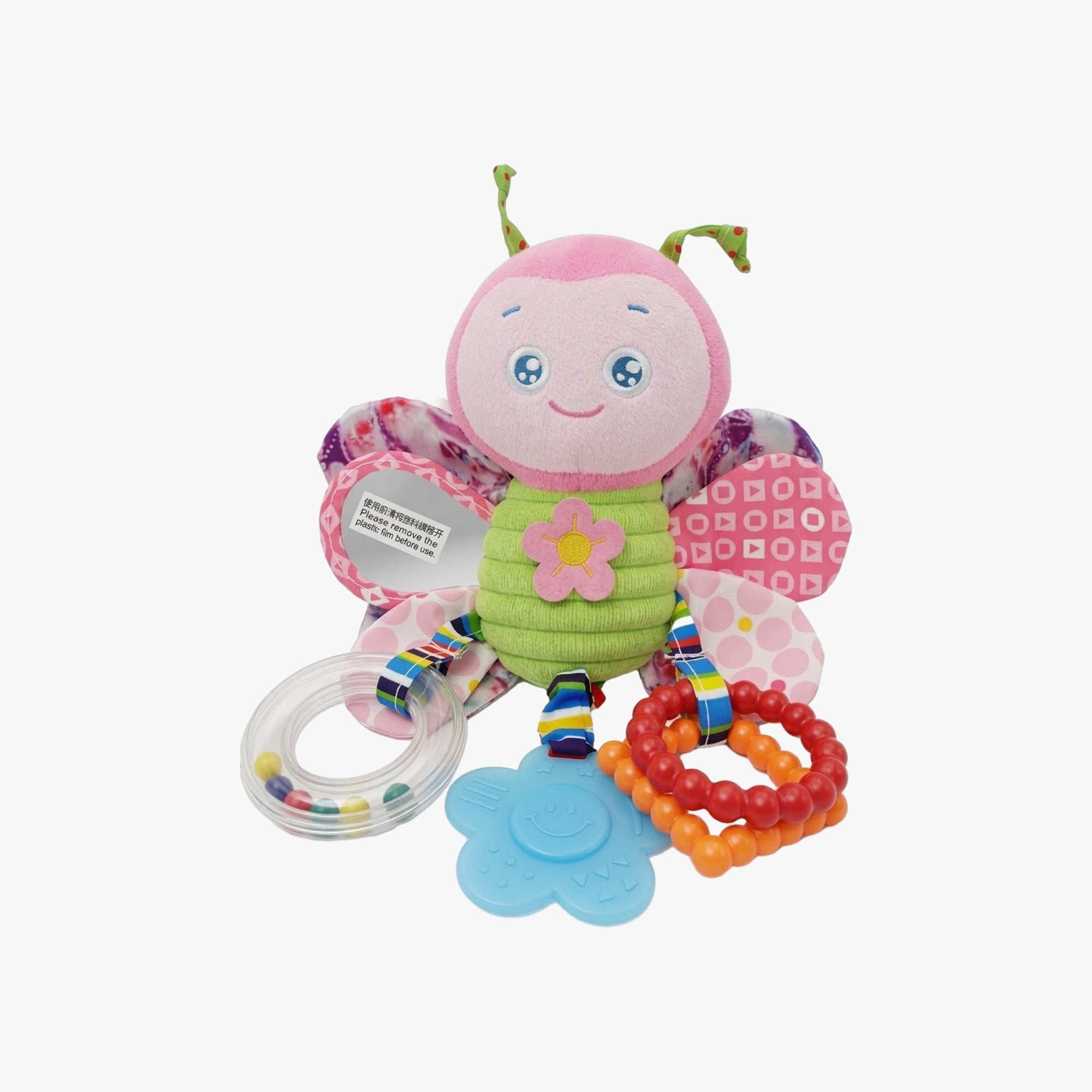 Brinquedo Pelúcia Sensorial Borboleta