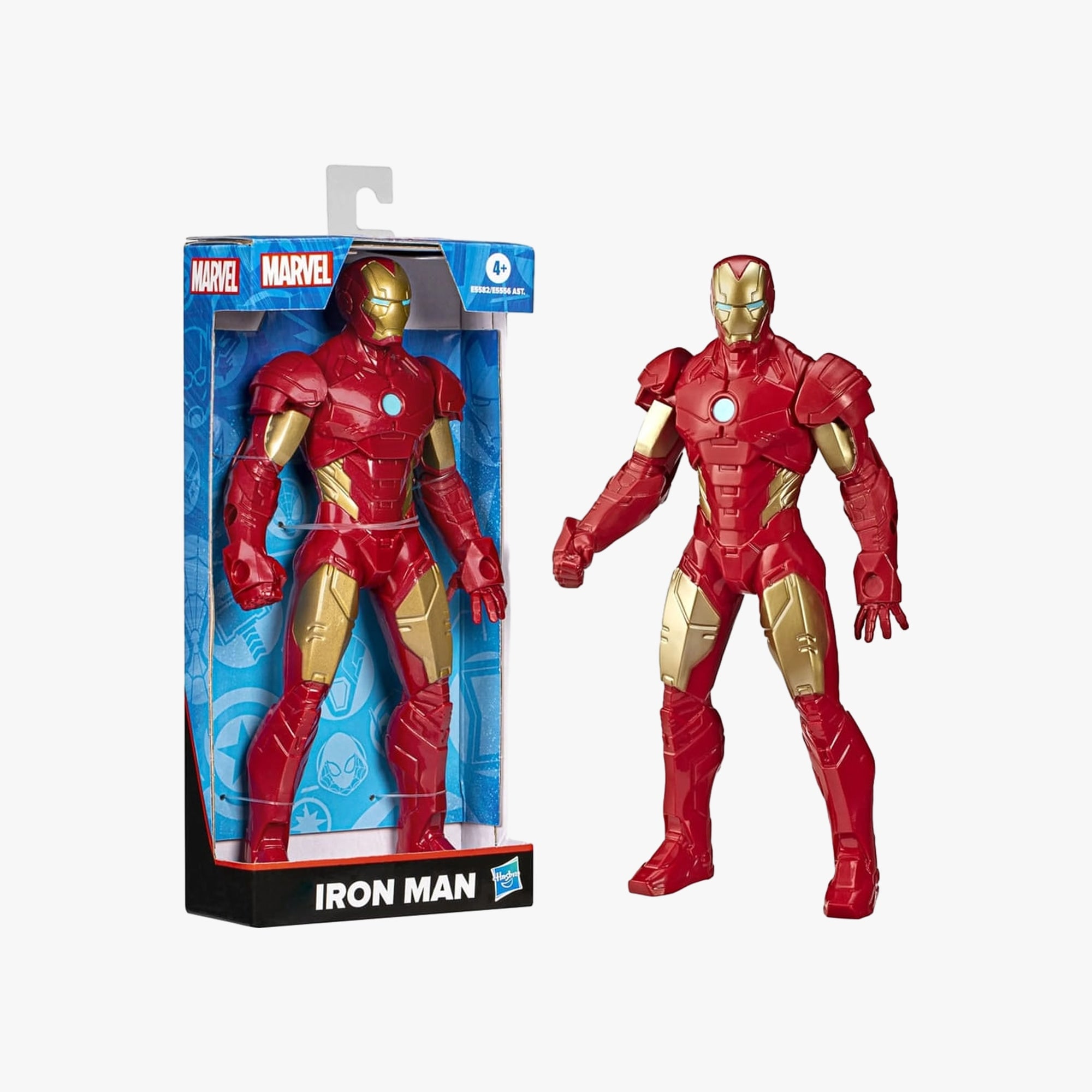 Boneco Homem de Ferro Marvel 24 cm com armadura vermelha e dourada, vista frontal