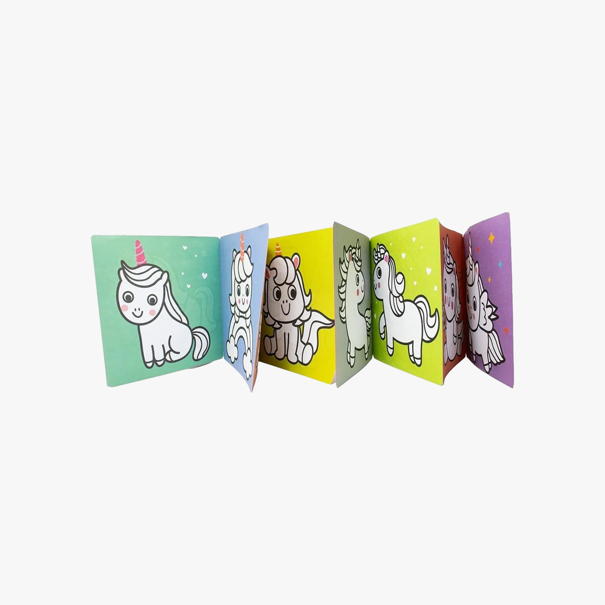 Livro-Sanfona Para Colorir Unicórnios