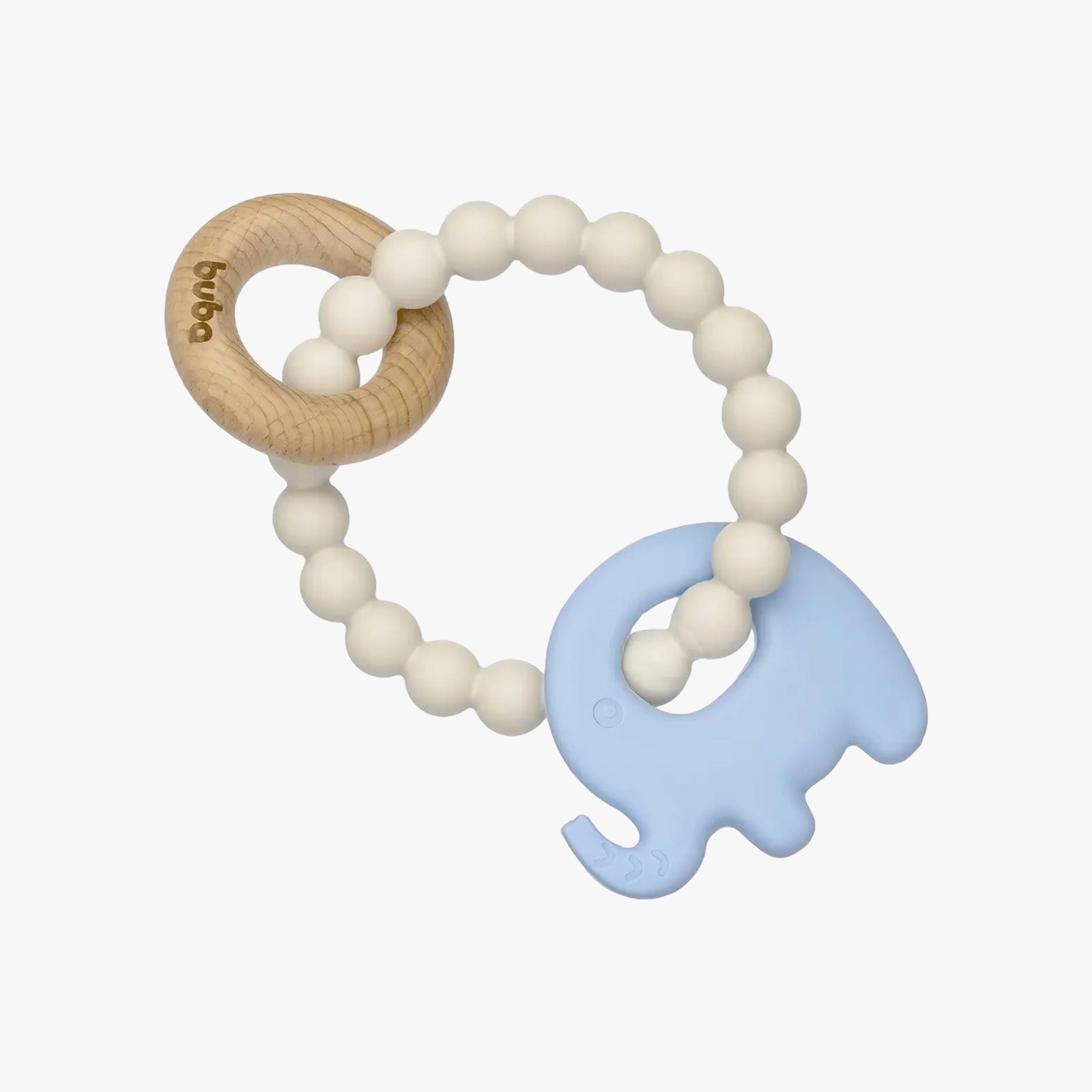 Mordedor para Bebê em Silicone e Bambu Elefante Azul