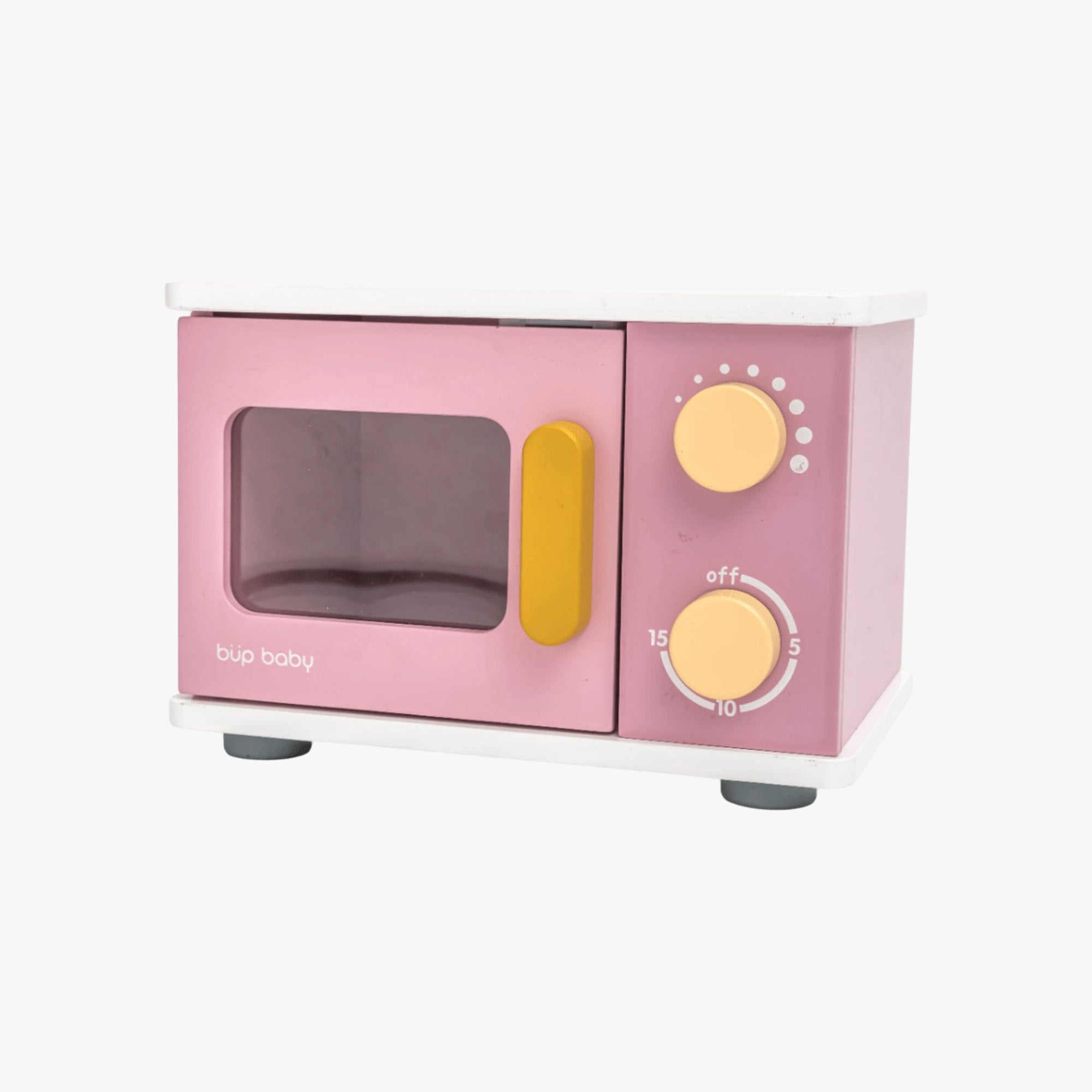 Brinquedo de Madeira Forno Micro-ondas Rosa