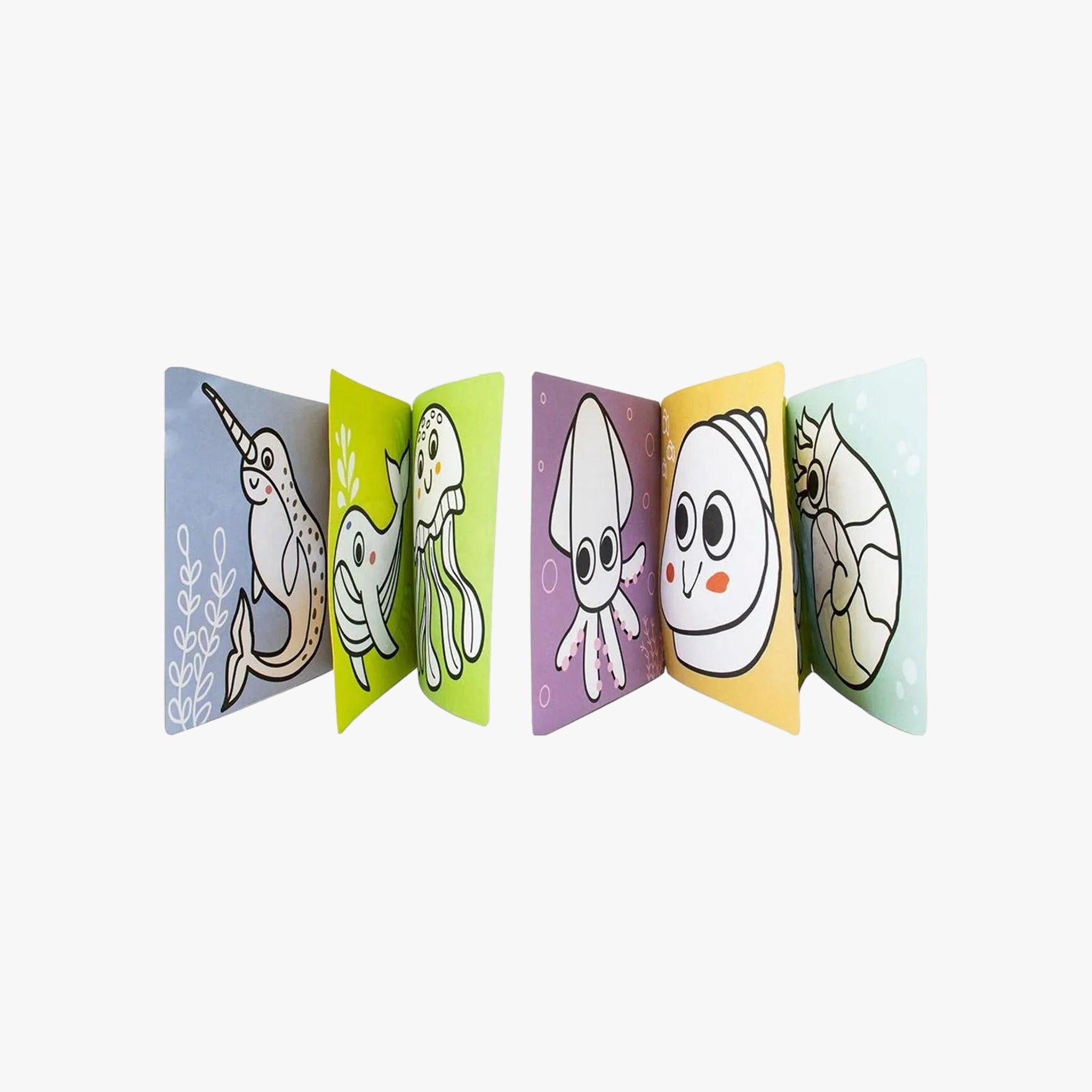 Livro-Sanfona Para Colorir Mar