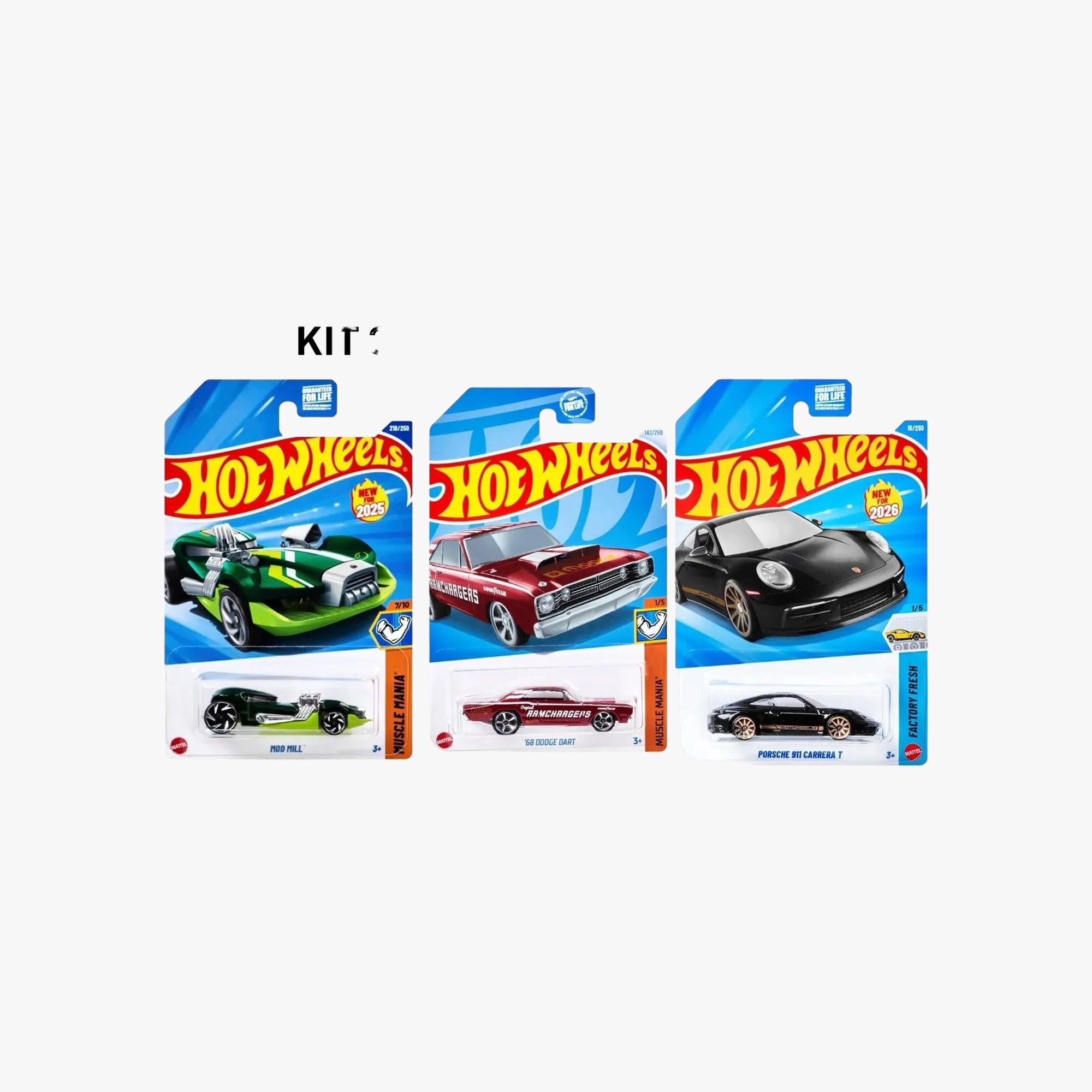 Kit com 3 Carrinhos Hot Wheels SORTIDO