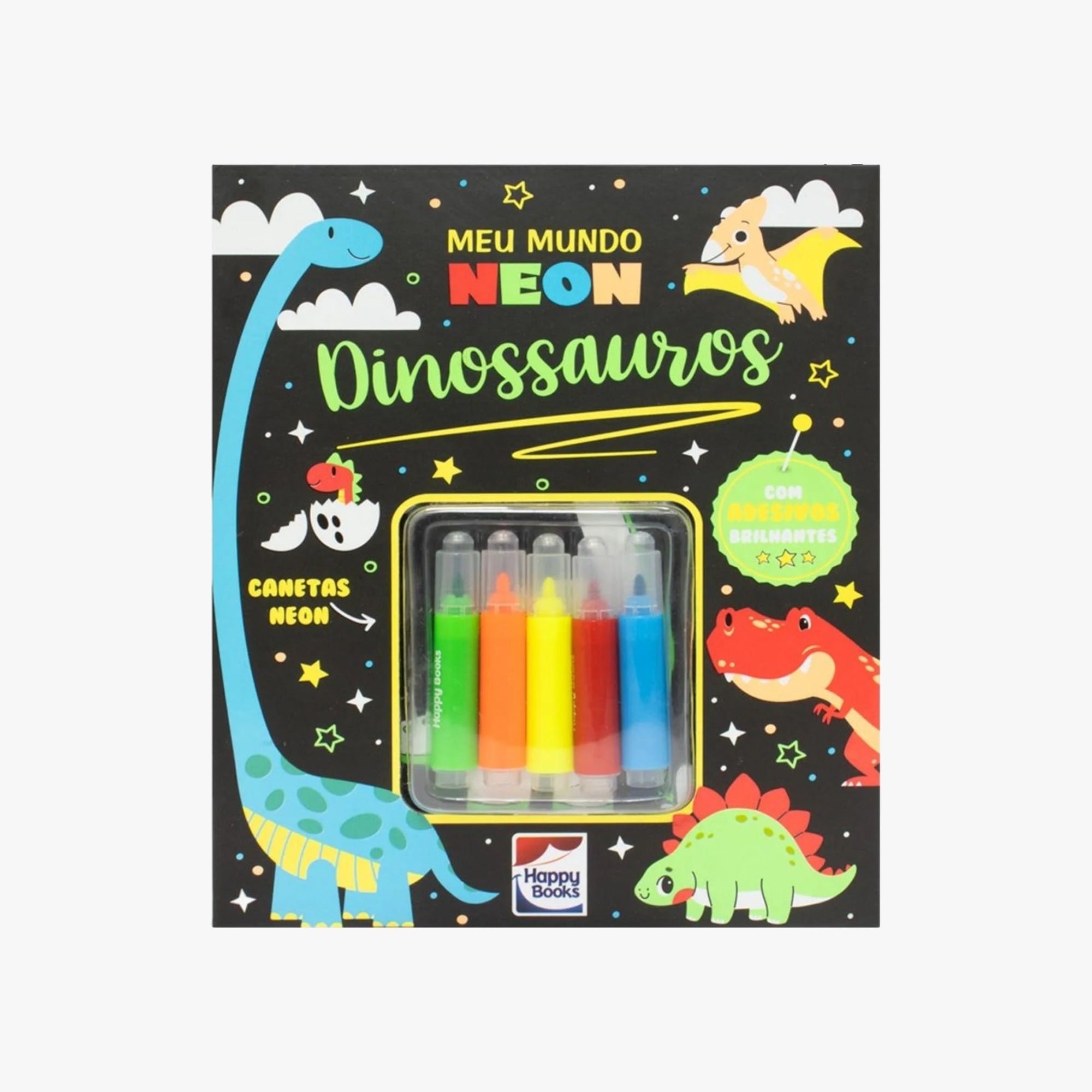 Livro de Colorir Neon Dinossauros