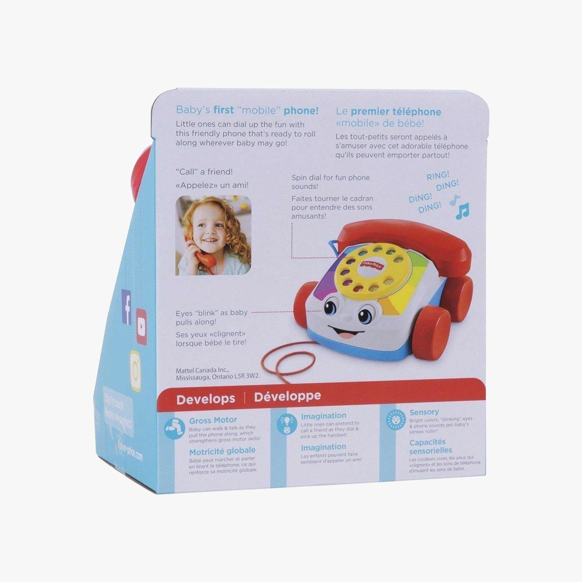 Brinquedo Telefone feliz com disco giratório