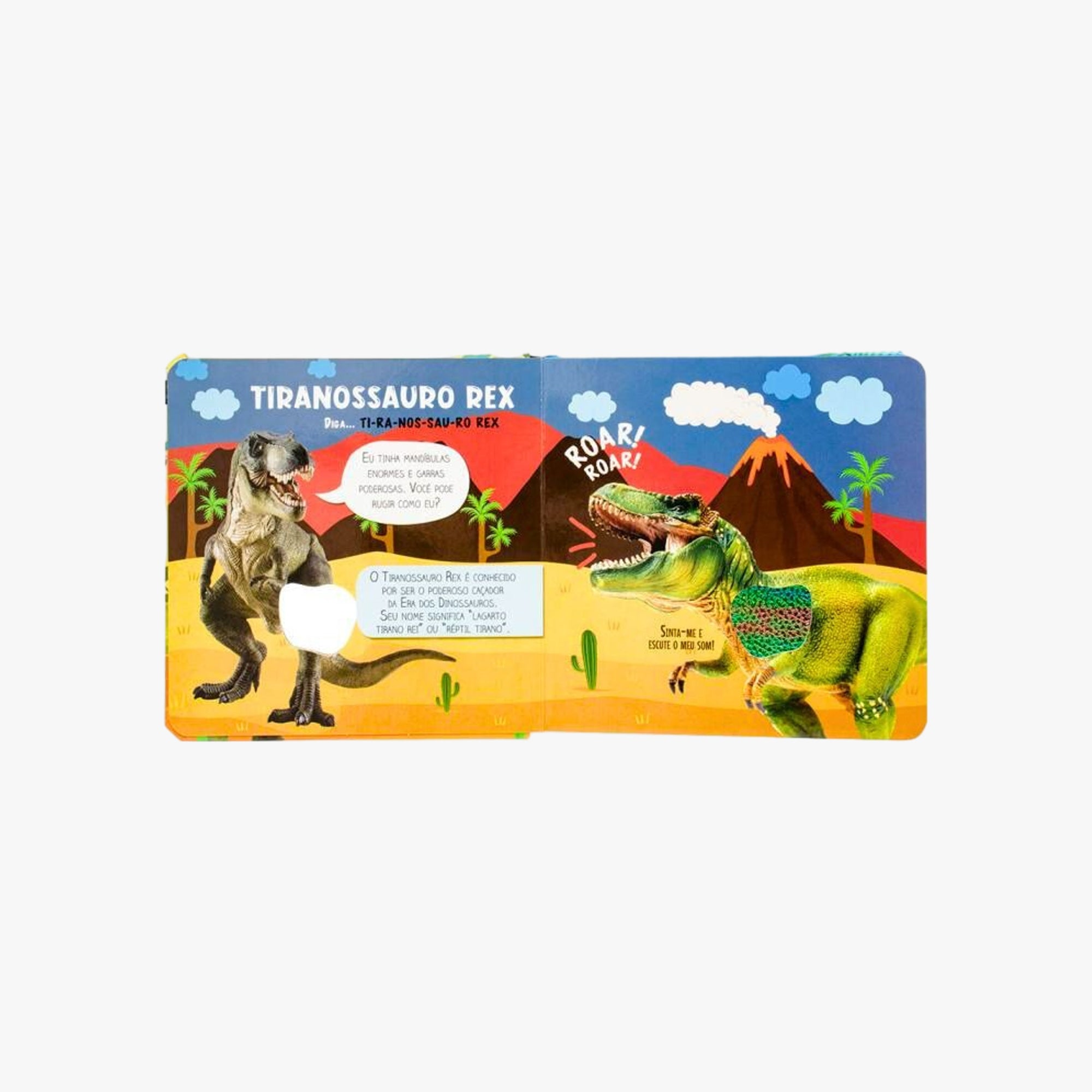 Livro Sonoro Toque e Sinta Dinossauros