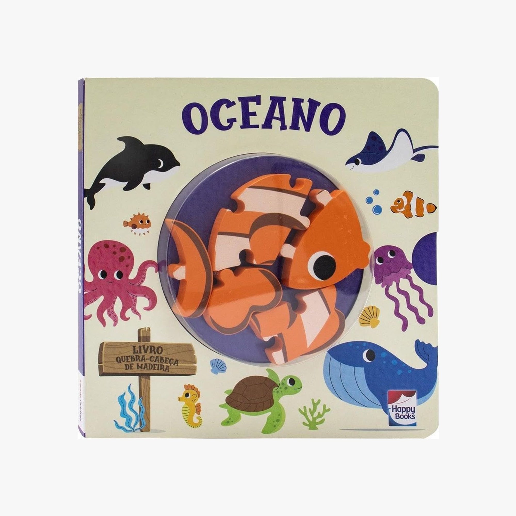 Livro Com Quebra-Cabeça Oceano