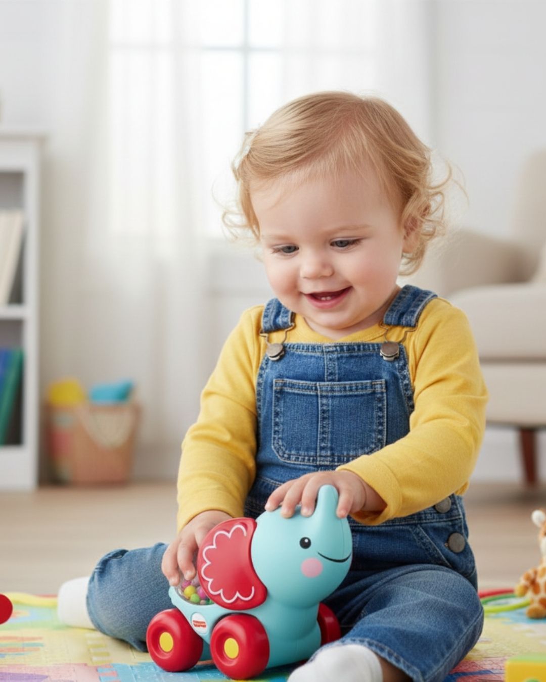 Brinquedo para Bebê Animais de Bolinhas Divertida - Elefante