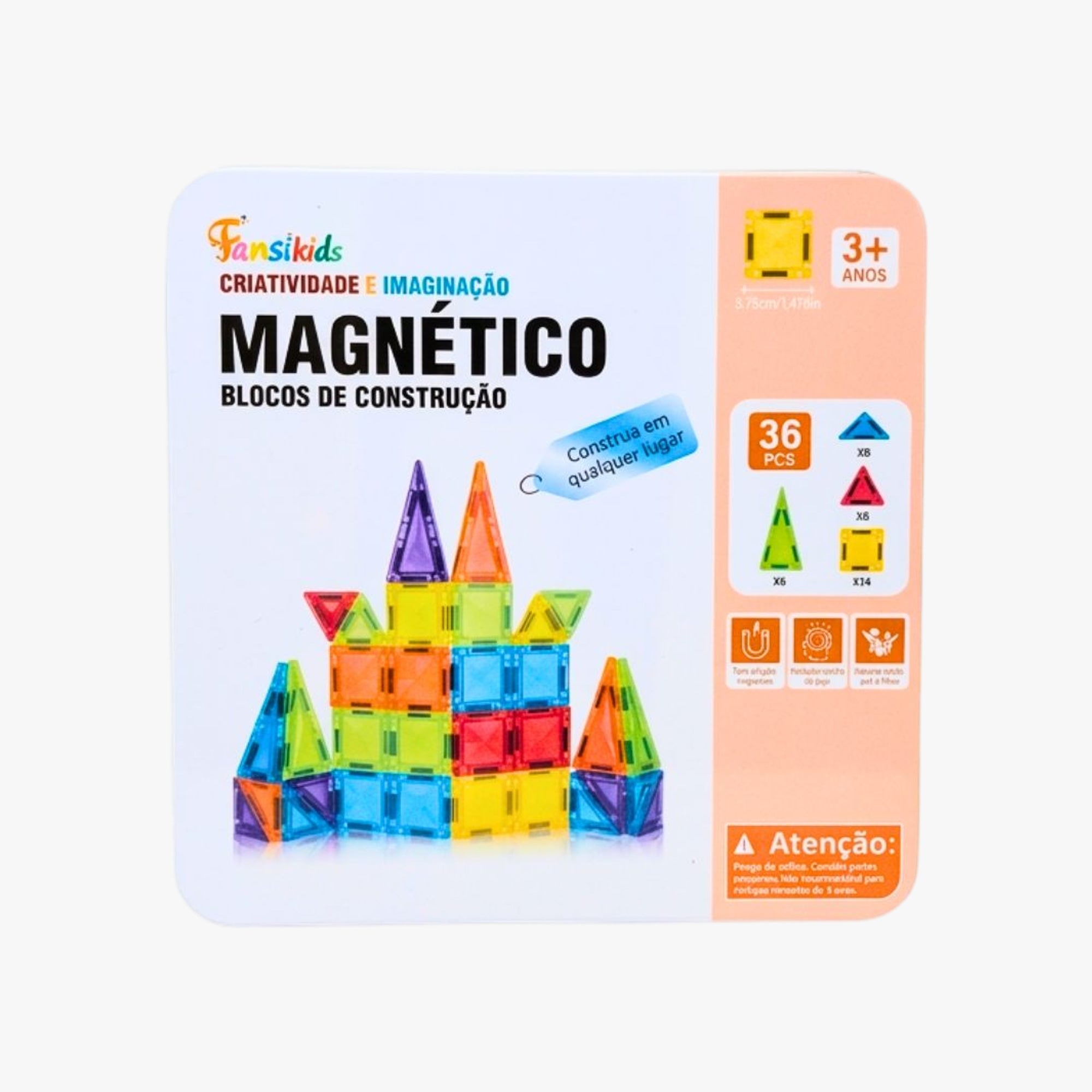 Kit Blocos Magnéticos com Estojo de Metal