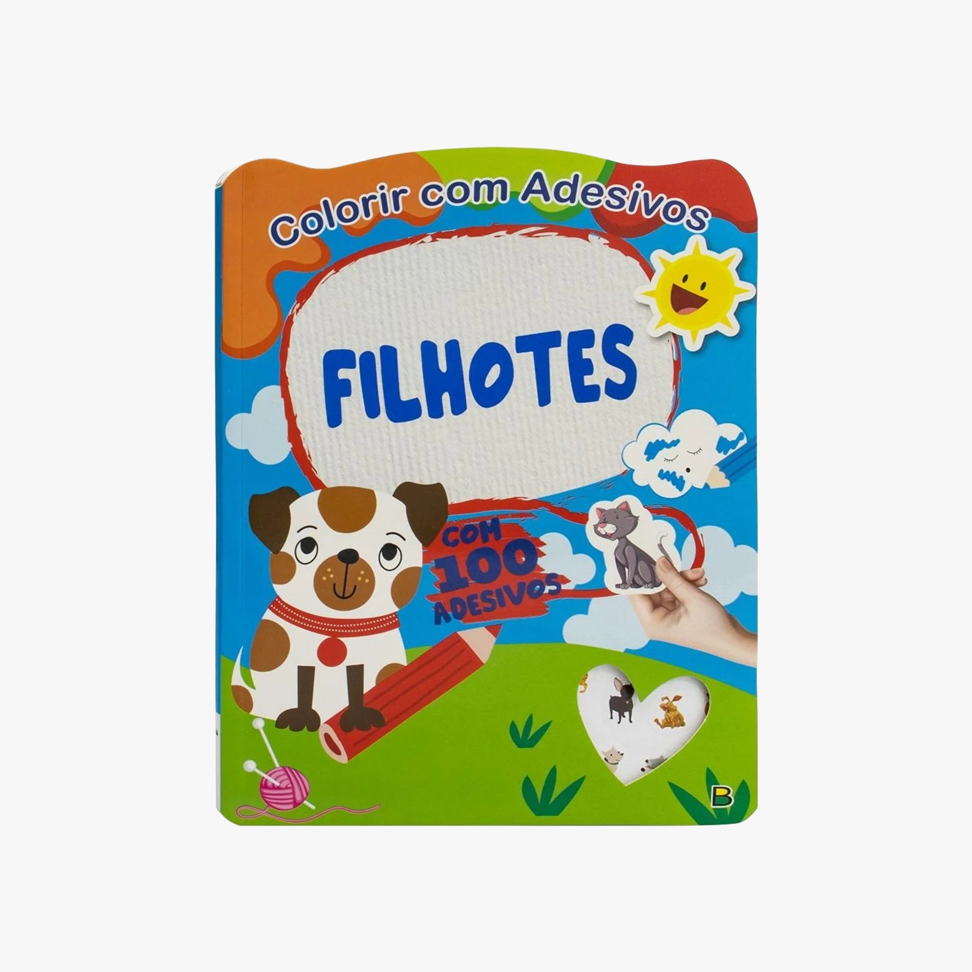 Livro Colorir com Adesivos: Filhotes