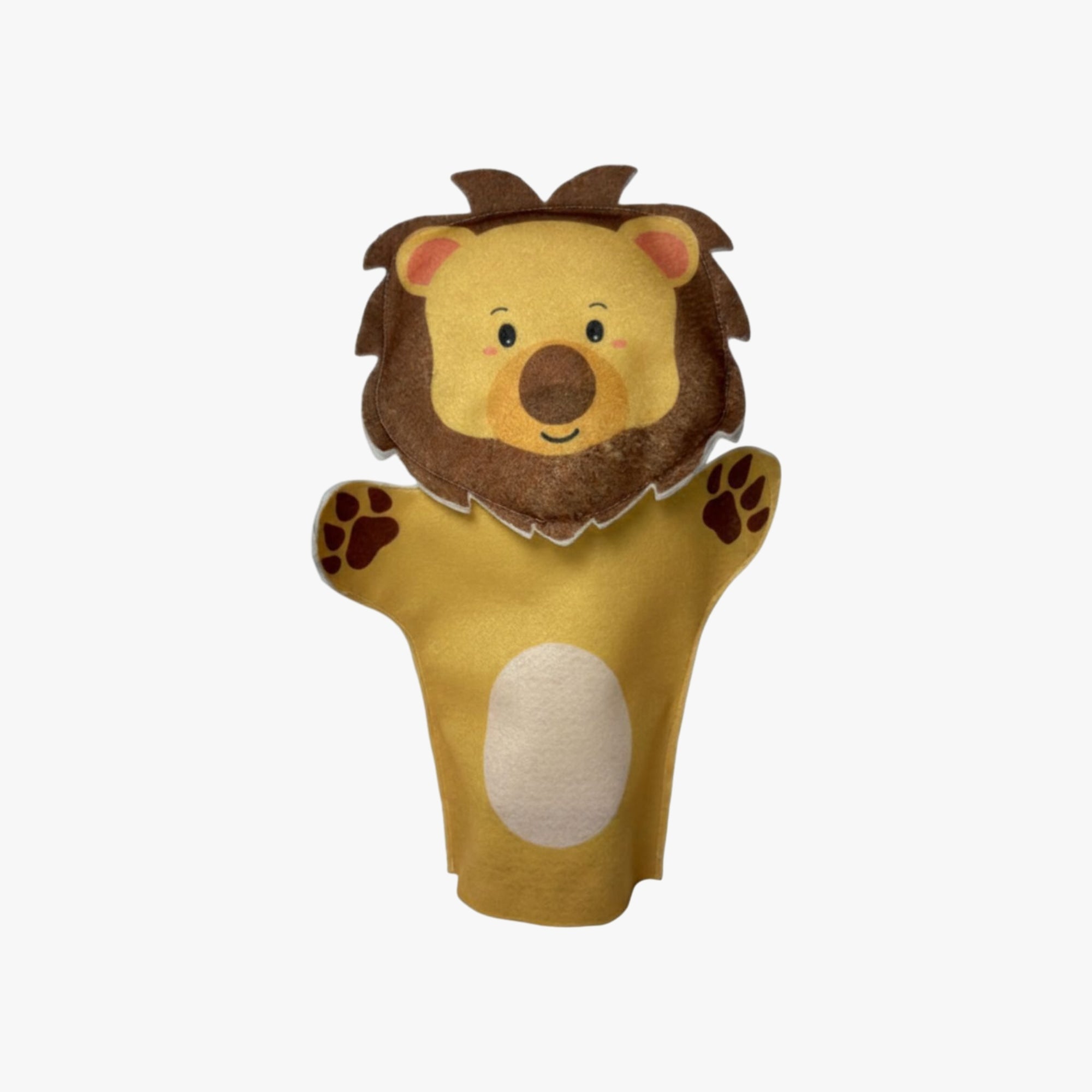 Fantoche de Mão Leão - Brinquedo Infantil Educativo