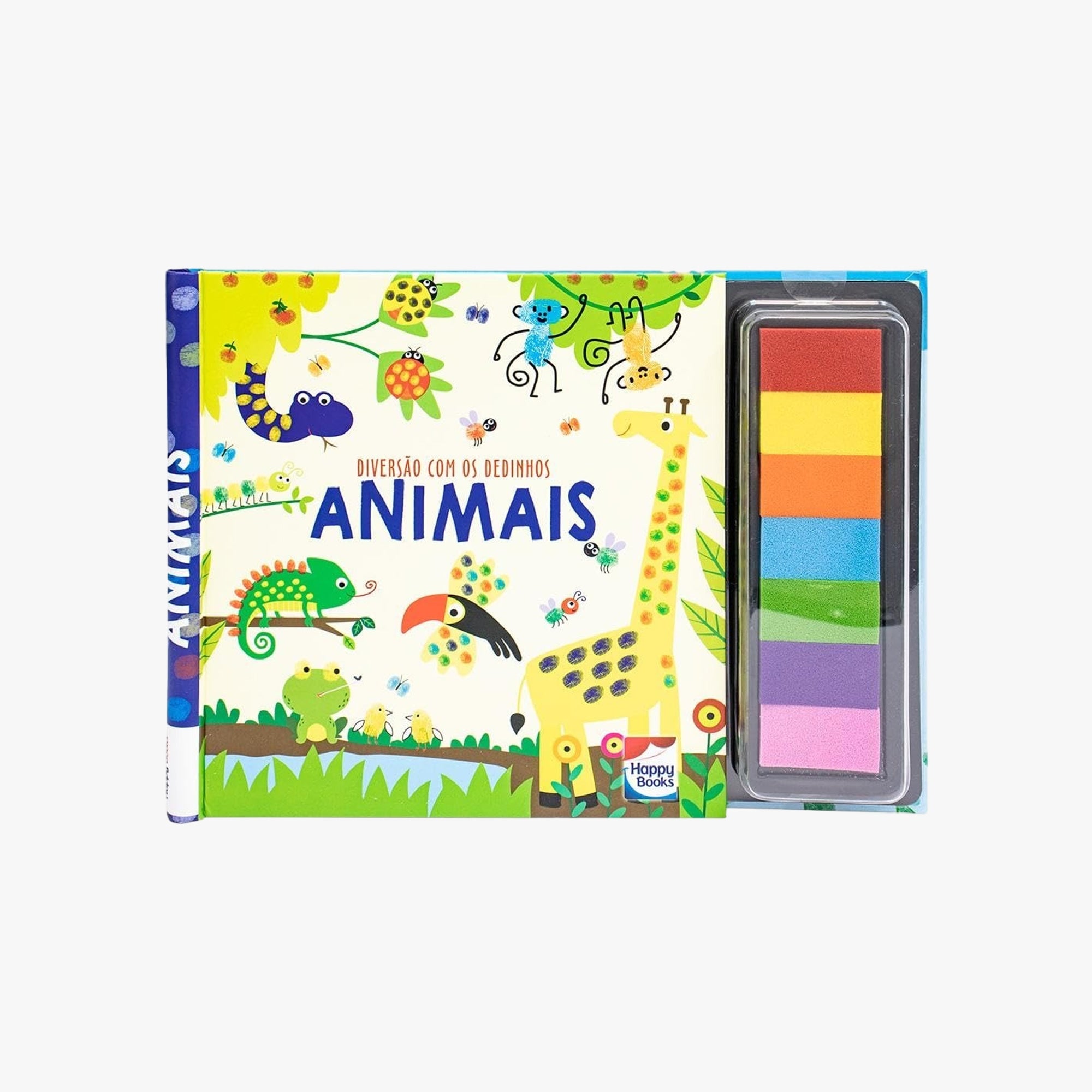 Livro Infantil de Pintura Com os Dedinhos Animais