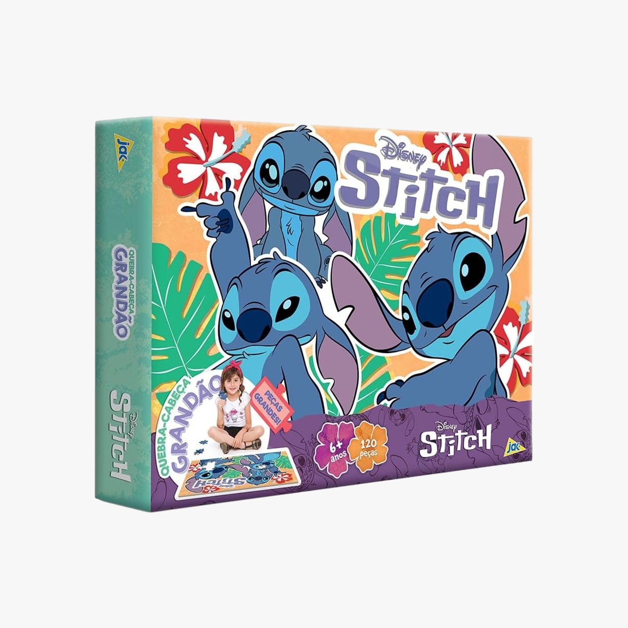 Quebra-Cabeça Infantil Grandão 120 Peças Stitch