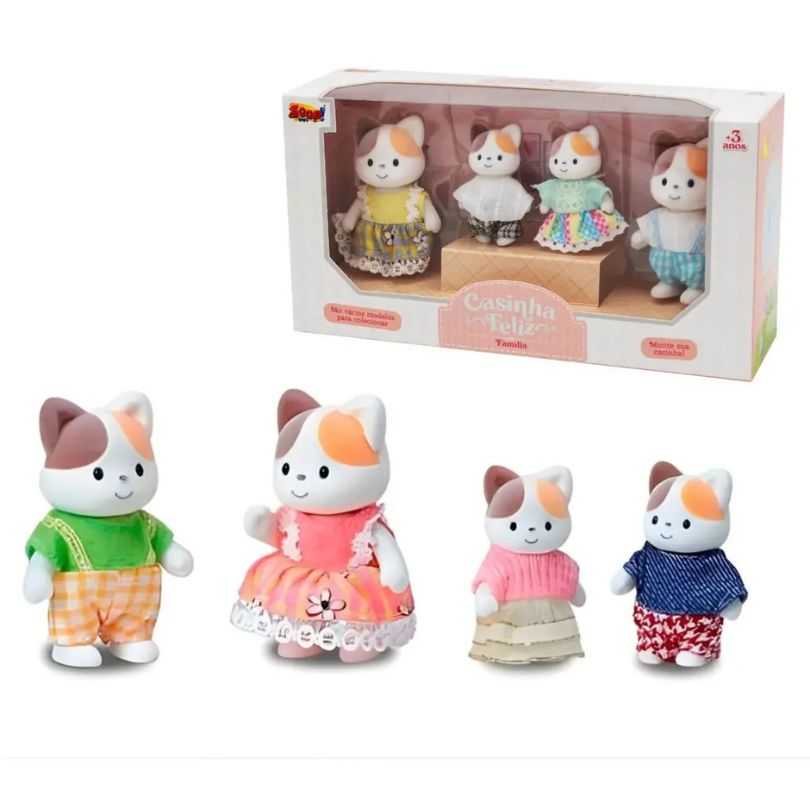 Brinquedo Casinha Feliz - Família Gato