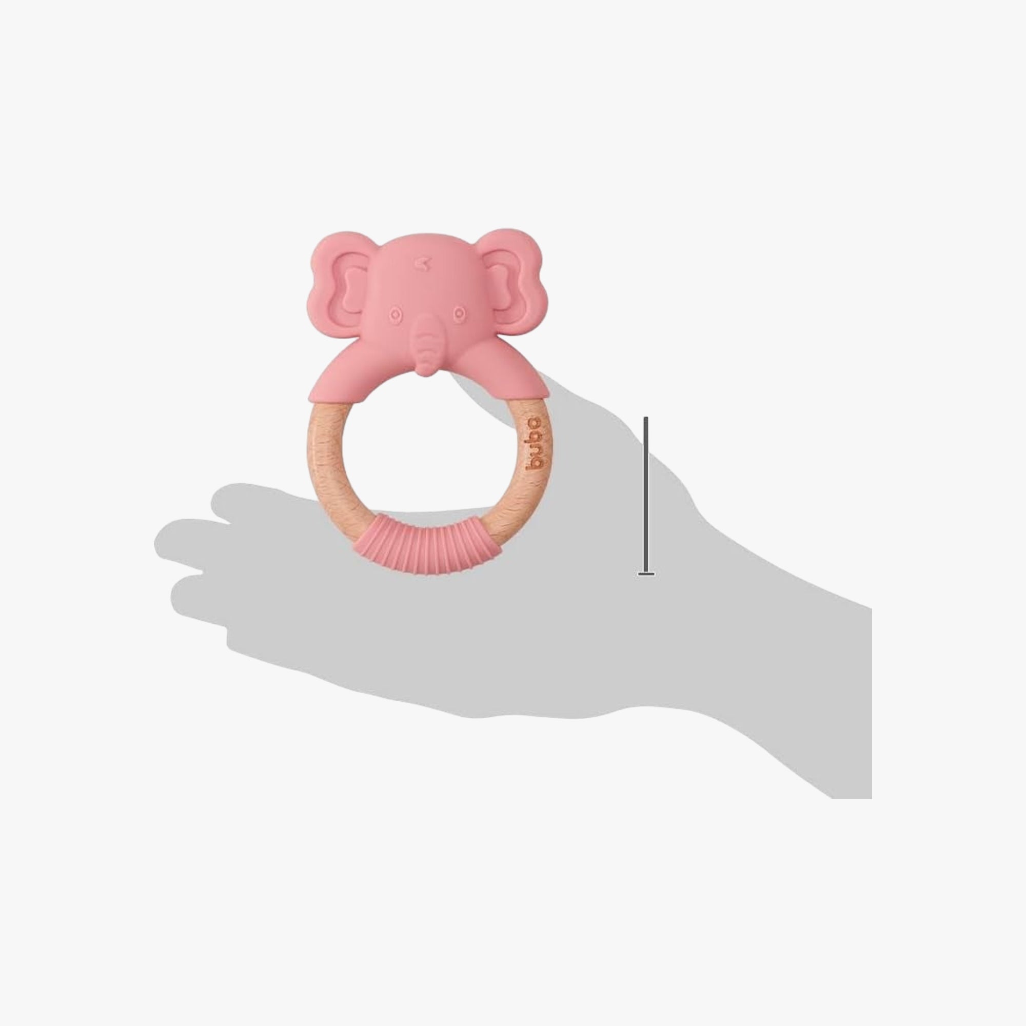Mordedor para Bebê em Silicone Elefante Rosa
