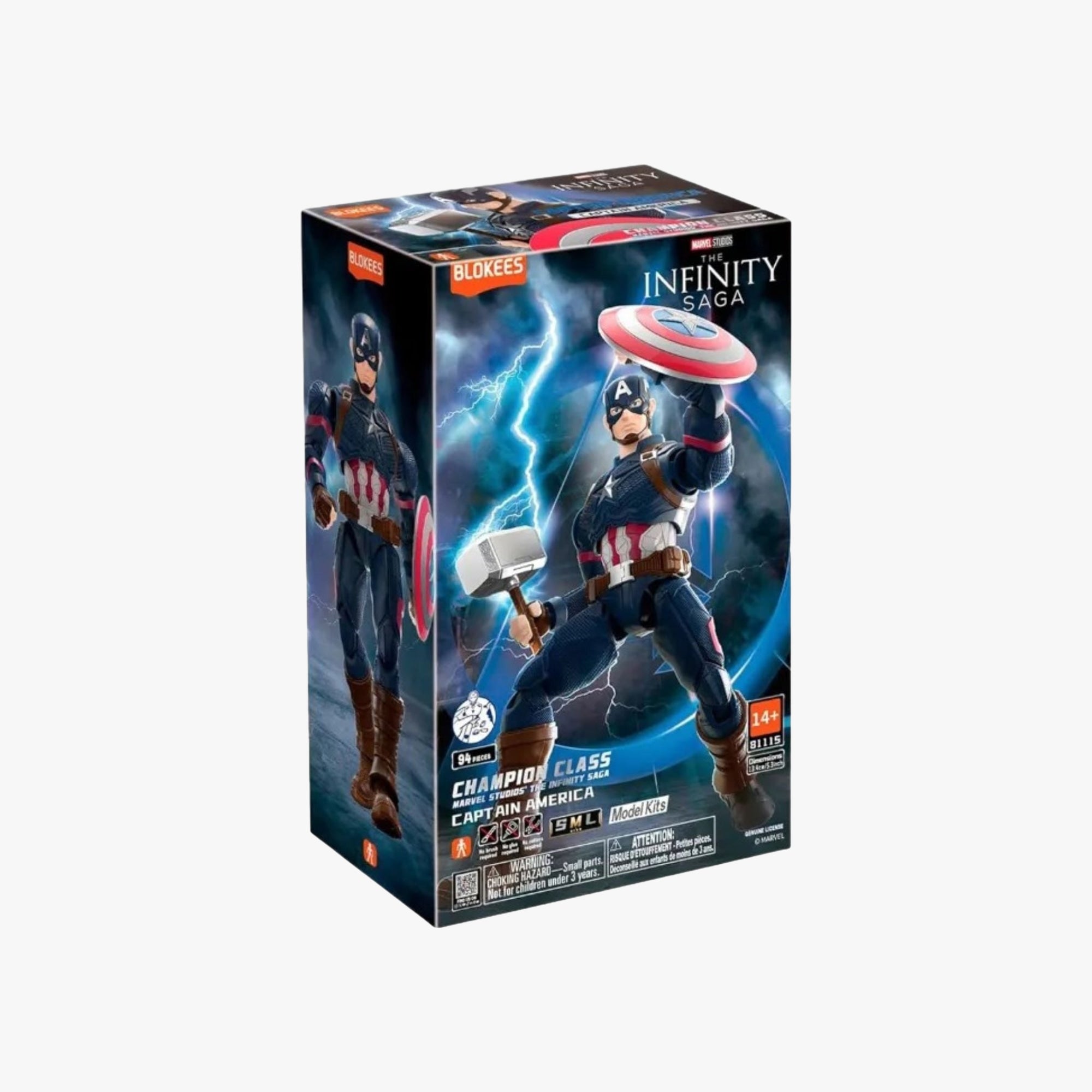 Boneco Montável Capitão América Blokees