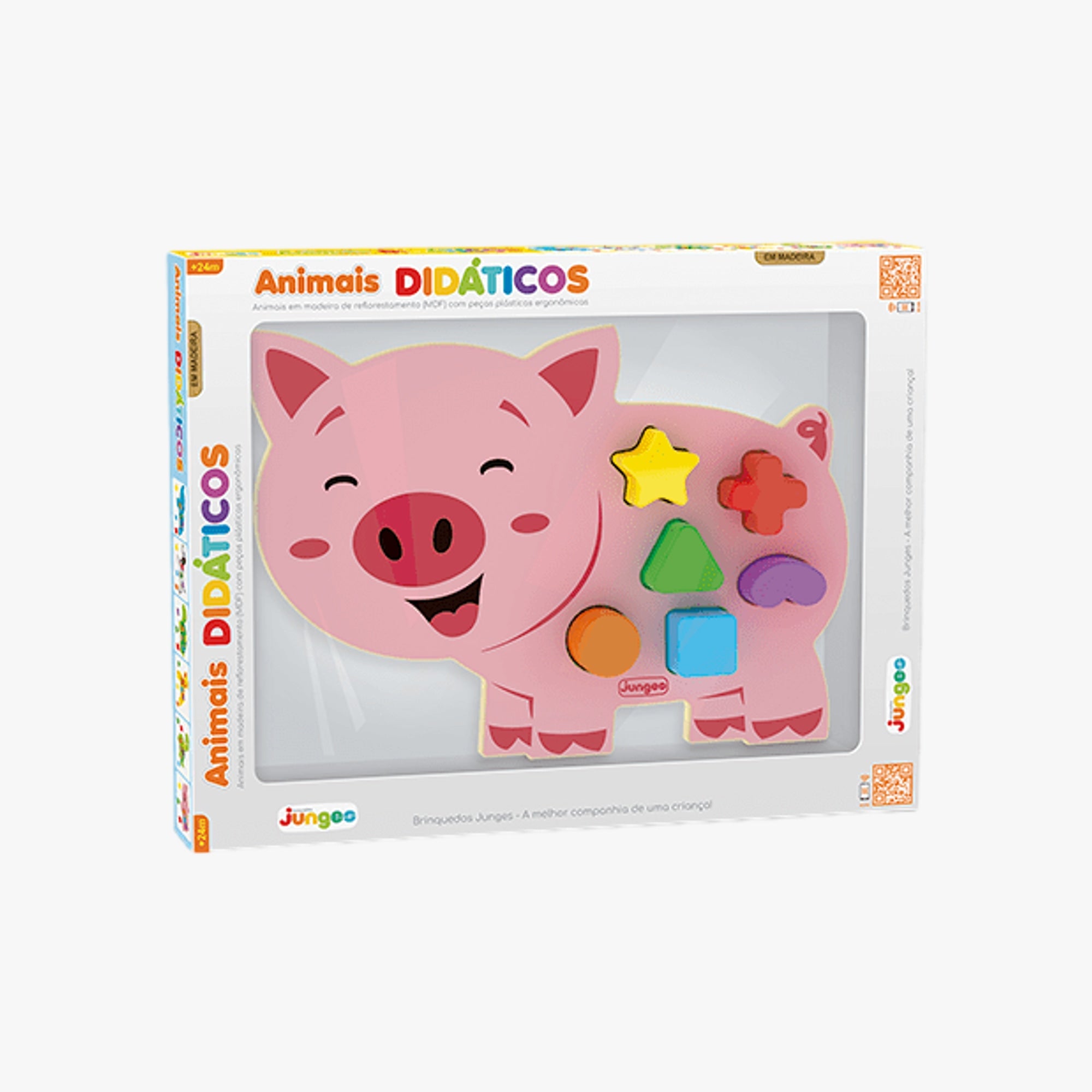 Brinquedo de Encaixe Animais Didáticos Porquinho