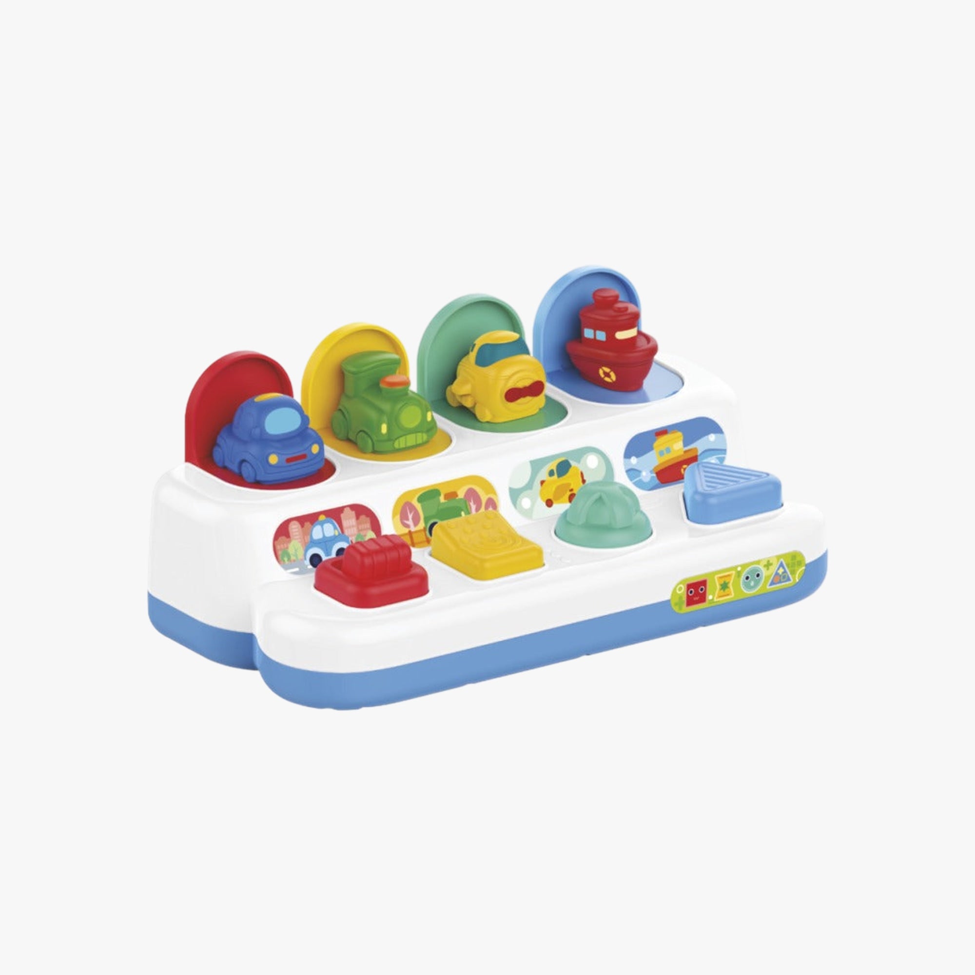 Brinquedo Didático Para Bebês Esconde Carrinhos Colorido