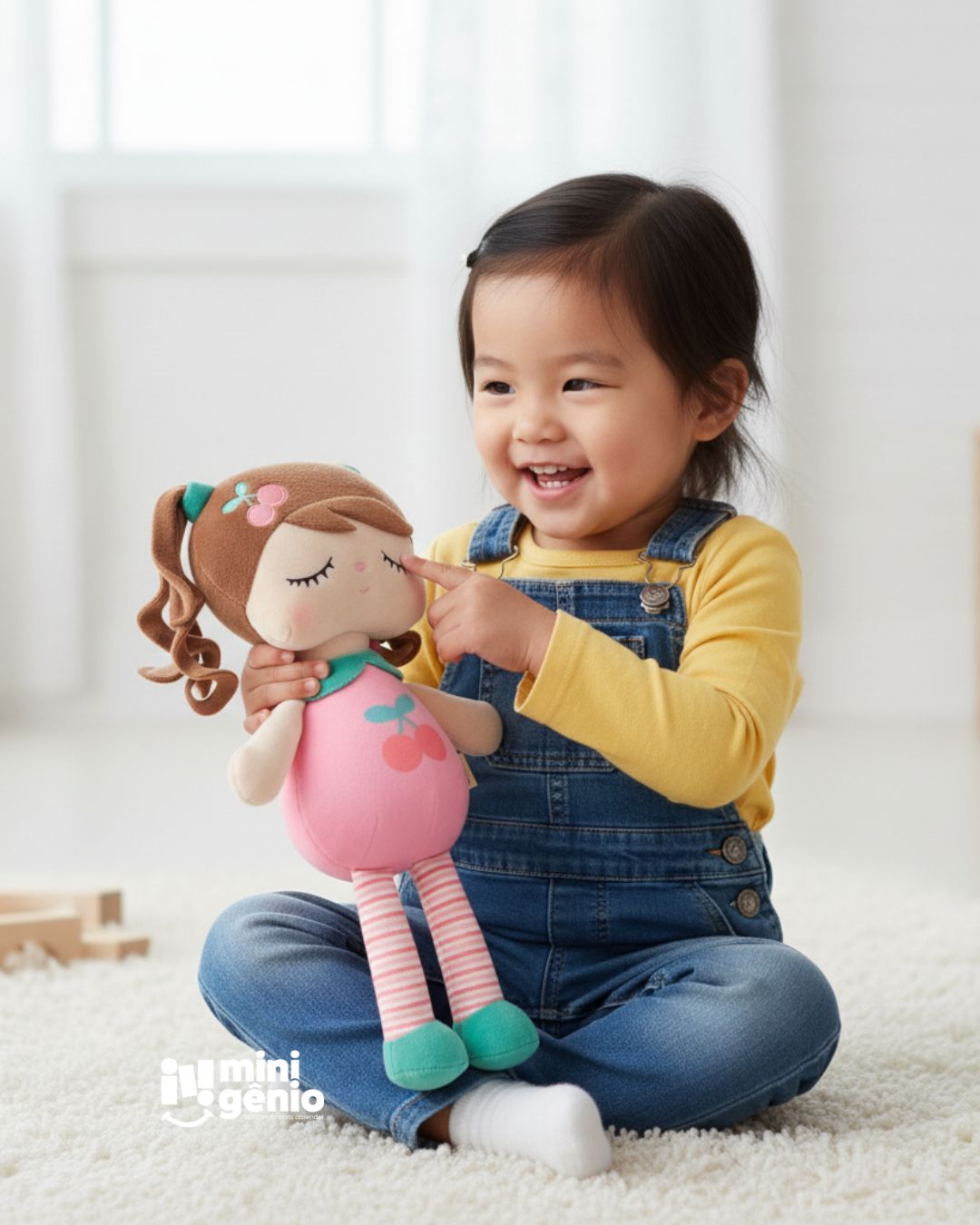 Boneca Infantil de Pano Frutinha Cerejinha 33cm